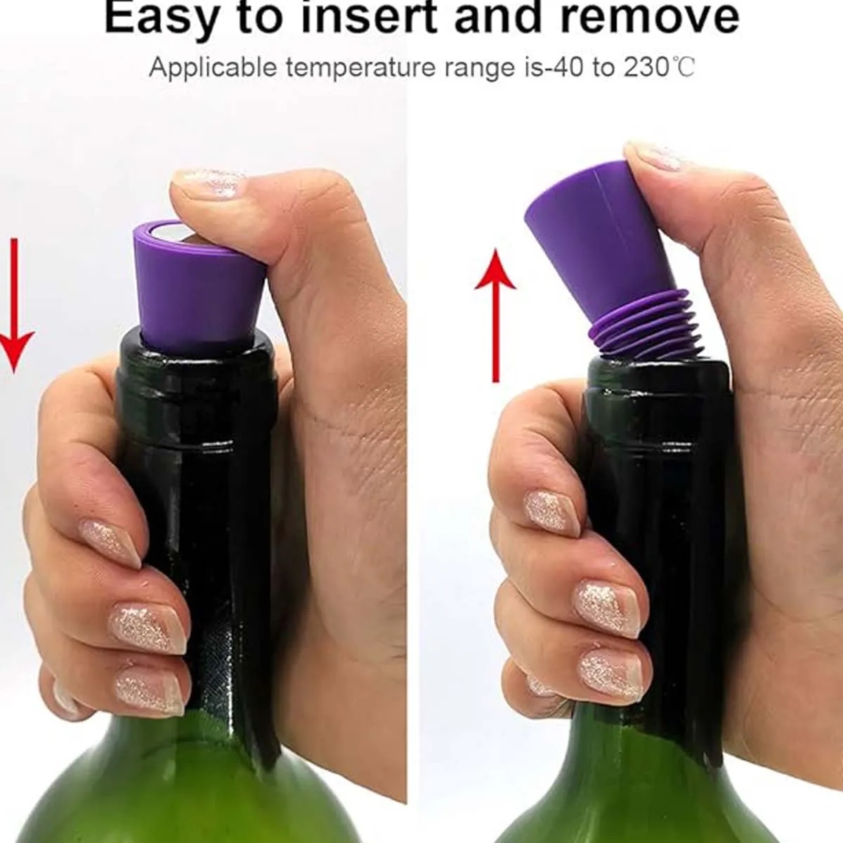 Silicone Reusable Wine & Beverage Stopper 2