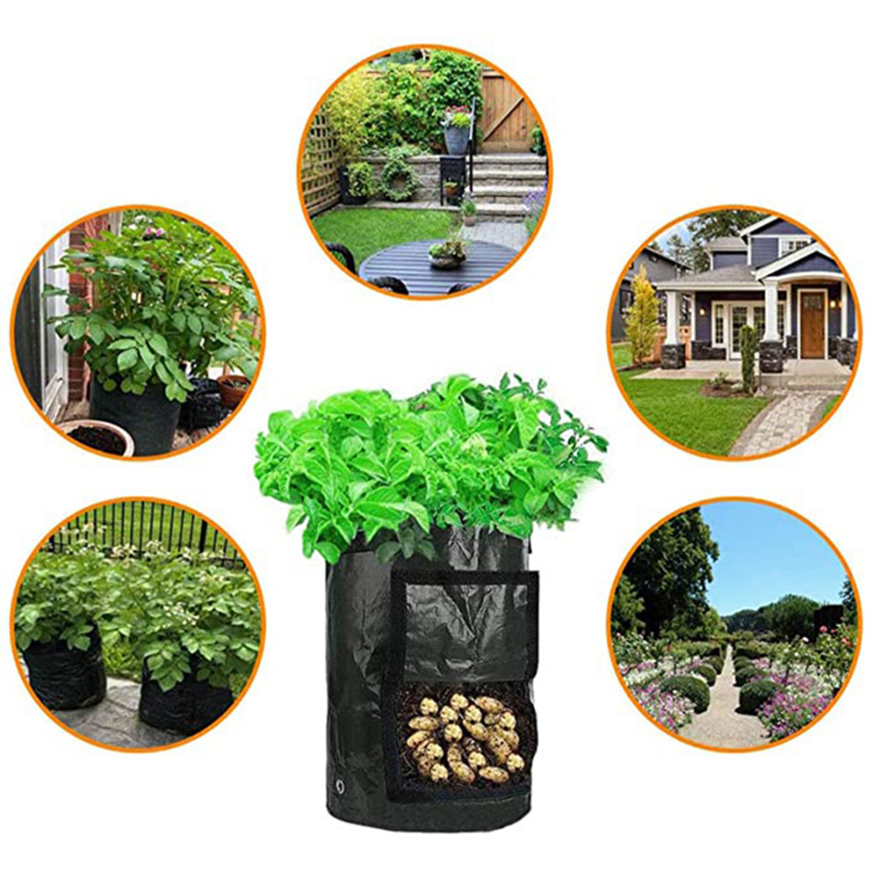 5 Gallons Non-woven Potato Vegetable Grow Bag 2