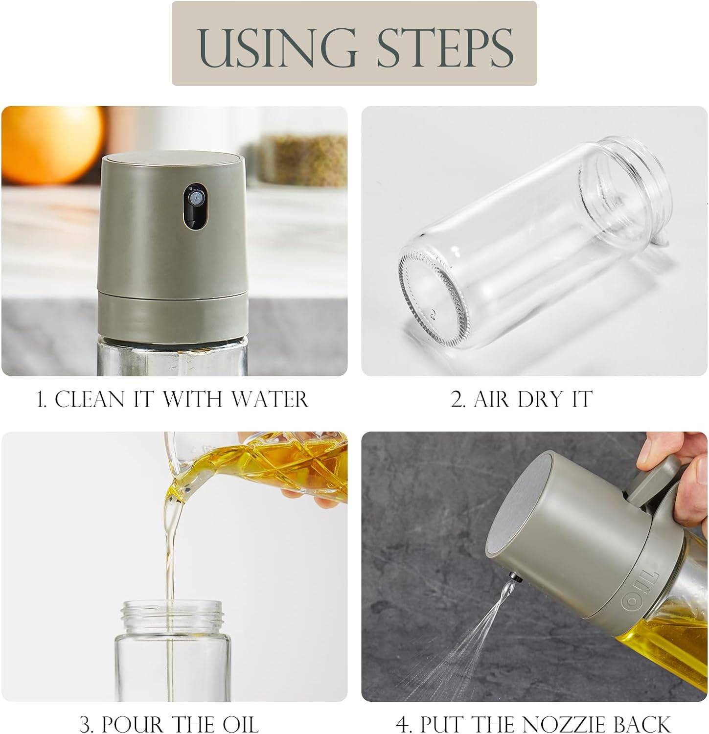 Versatile Olive Oil Sprayer Bottle For Cooking 2