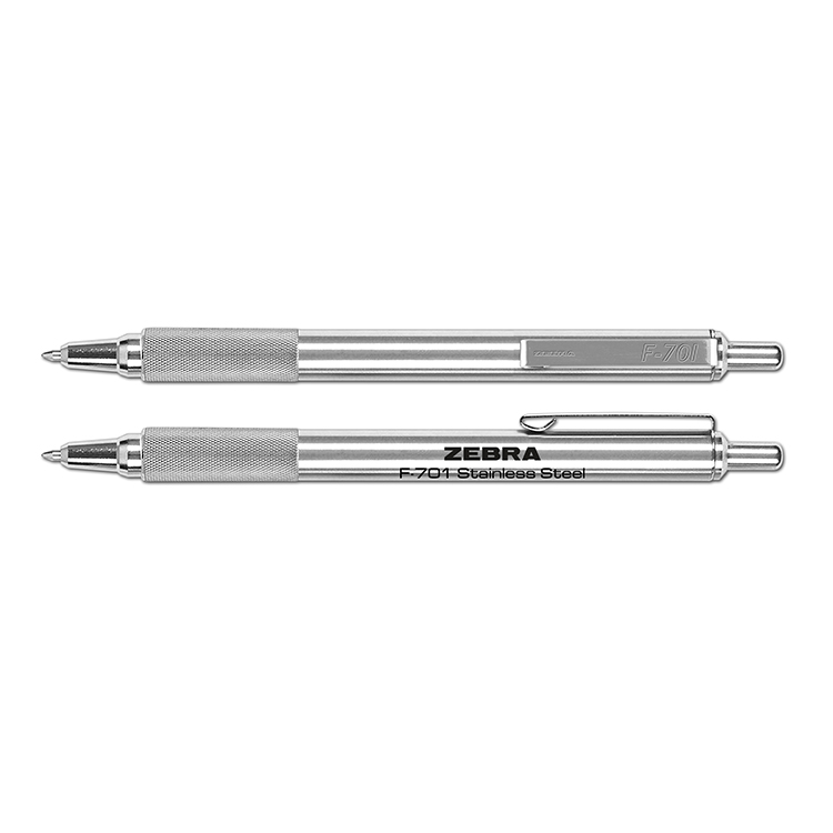 Zebra Stainless Steel Retractable Ball Point Pen