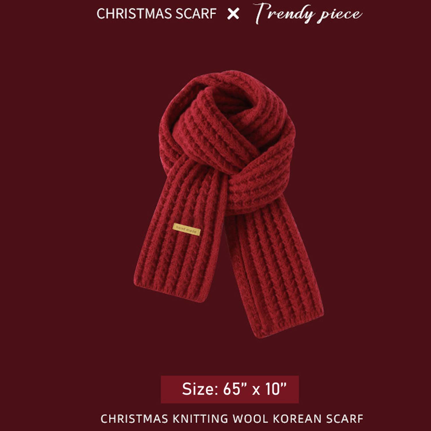 Christmas knitted scarf 3