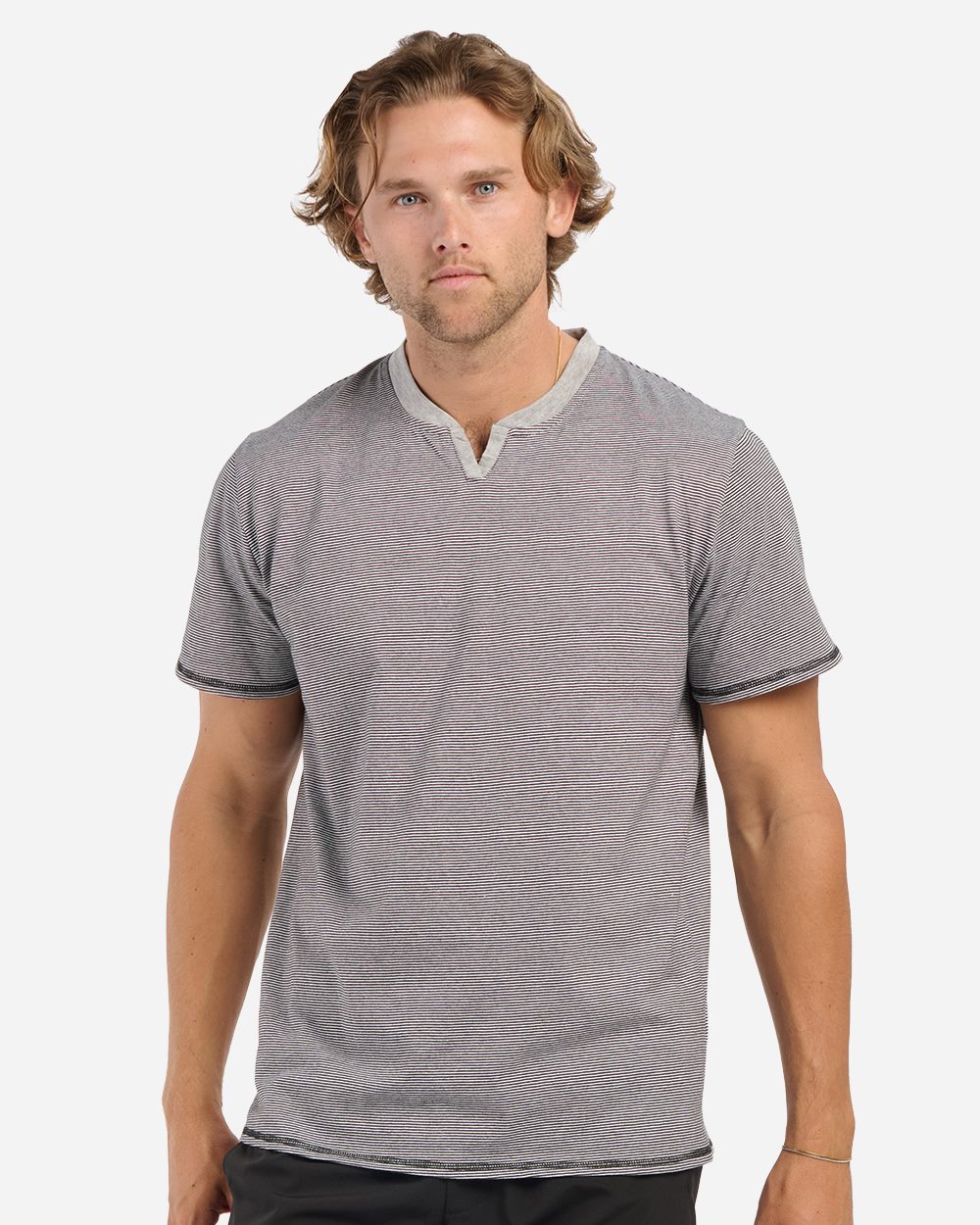 Men's Striped V-Notch T-Shirt - BM2401 4
