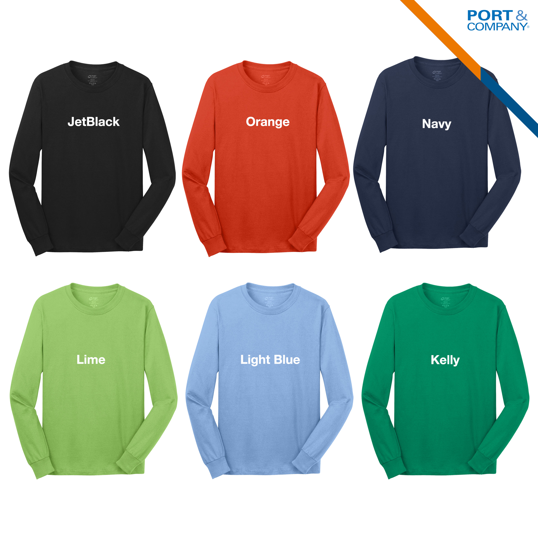 Port & Company® 5.4 oz Cotton Long Sleeve T-Shirts 6