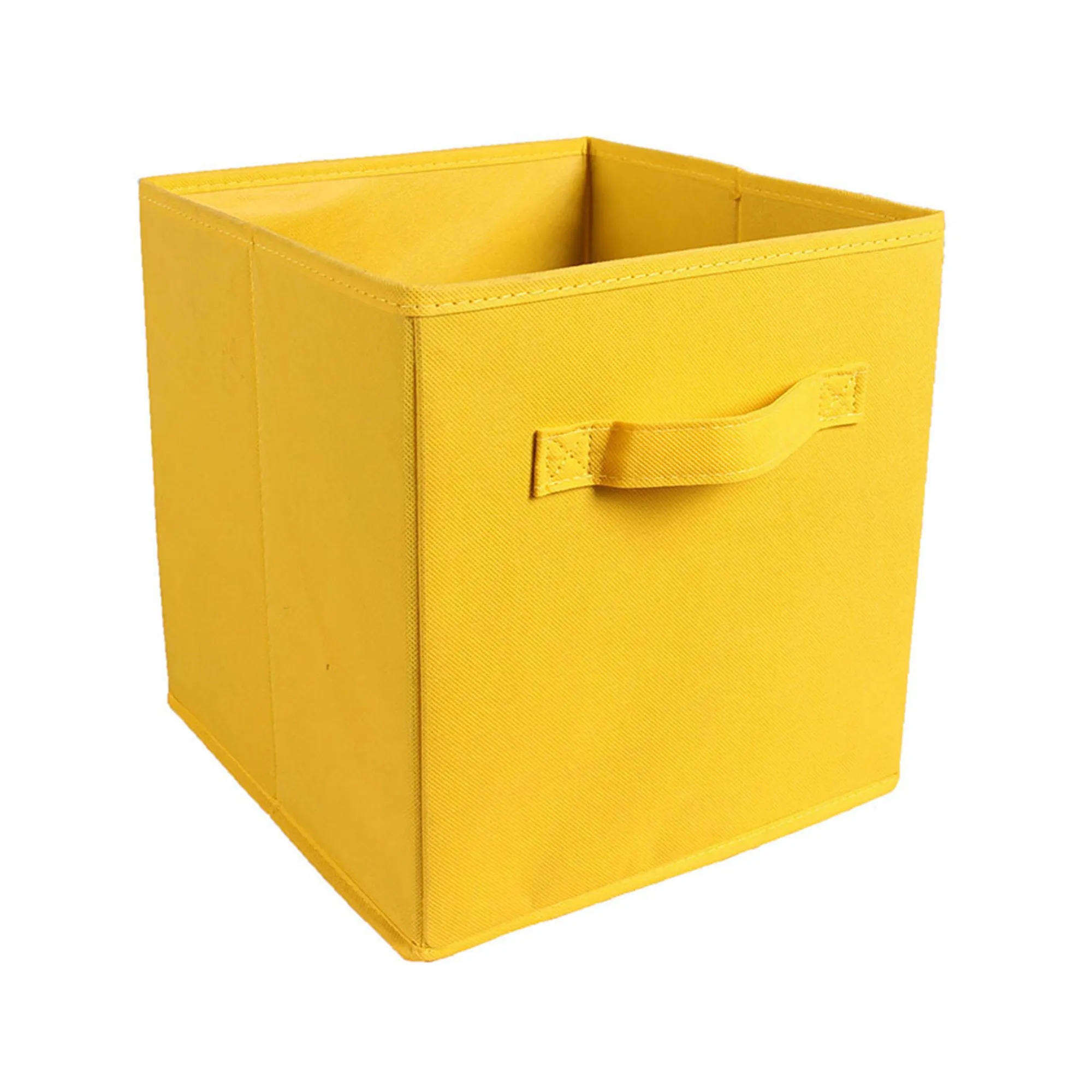 MOQ50 11" Square Non-Woven Folding Storage Box With Handle 20