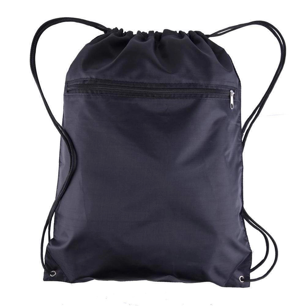 Denier Nylon Zipper Drawstring Backpack 5