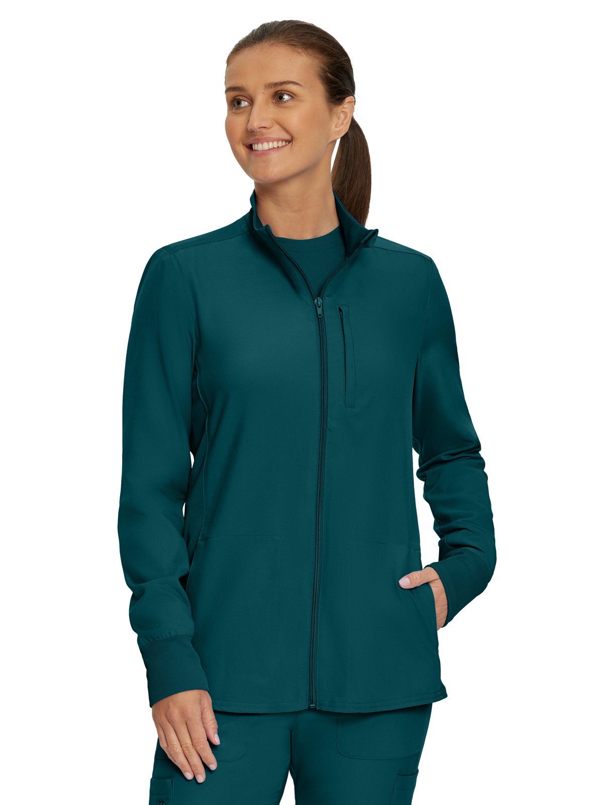 Landau - Forward - Women's Three-Pocket Mock-Neck Zip-Front Jacket 15