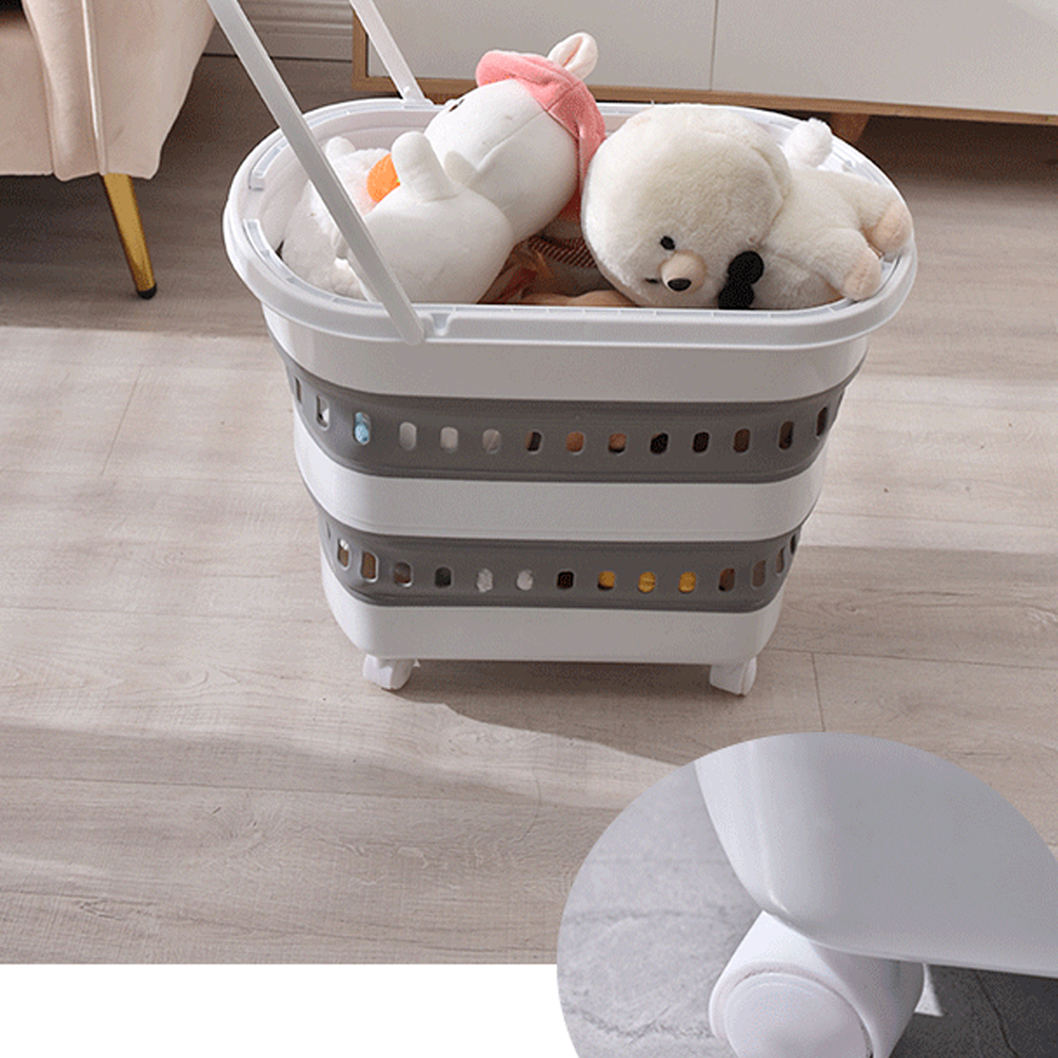 Foldable Wheeled Shopping Cart - Lightweight & Portable 4