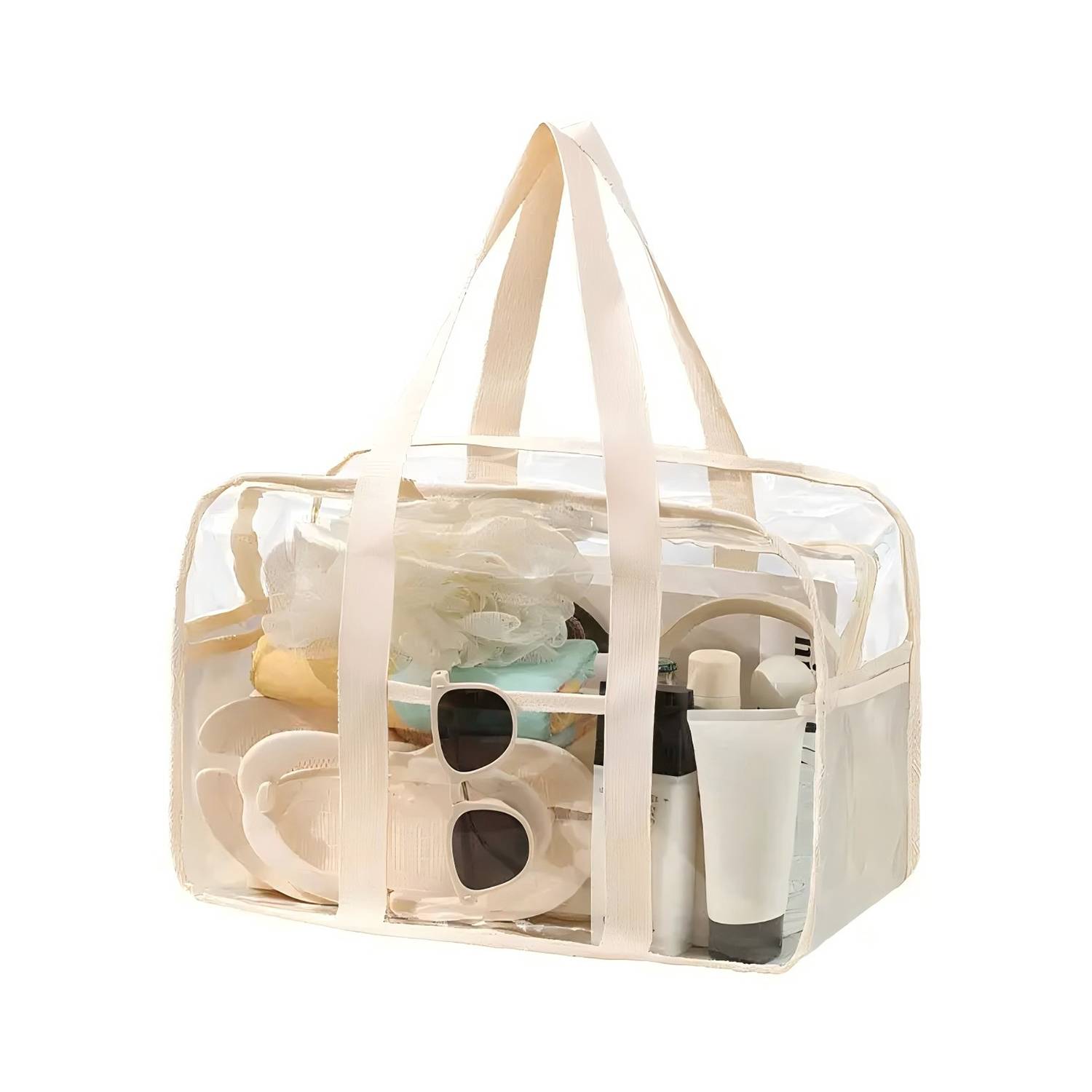 Clear Waterproof PVC Tote Bag Large Size for Beach & Travel 6