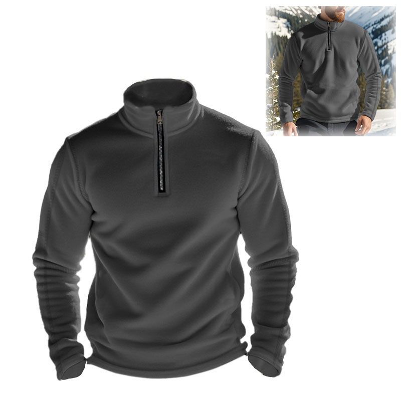 Men's Half-Zip Stand Collar Sweatshirt, custom hoodie or sweatshirt with logo imprint 4