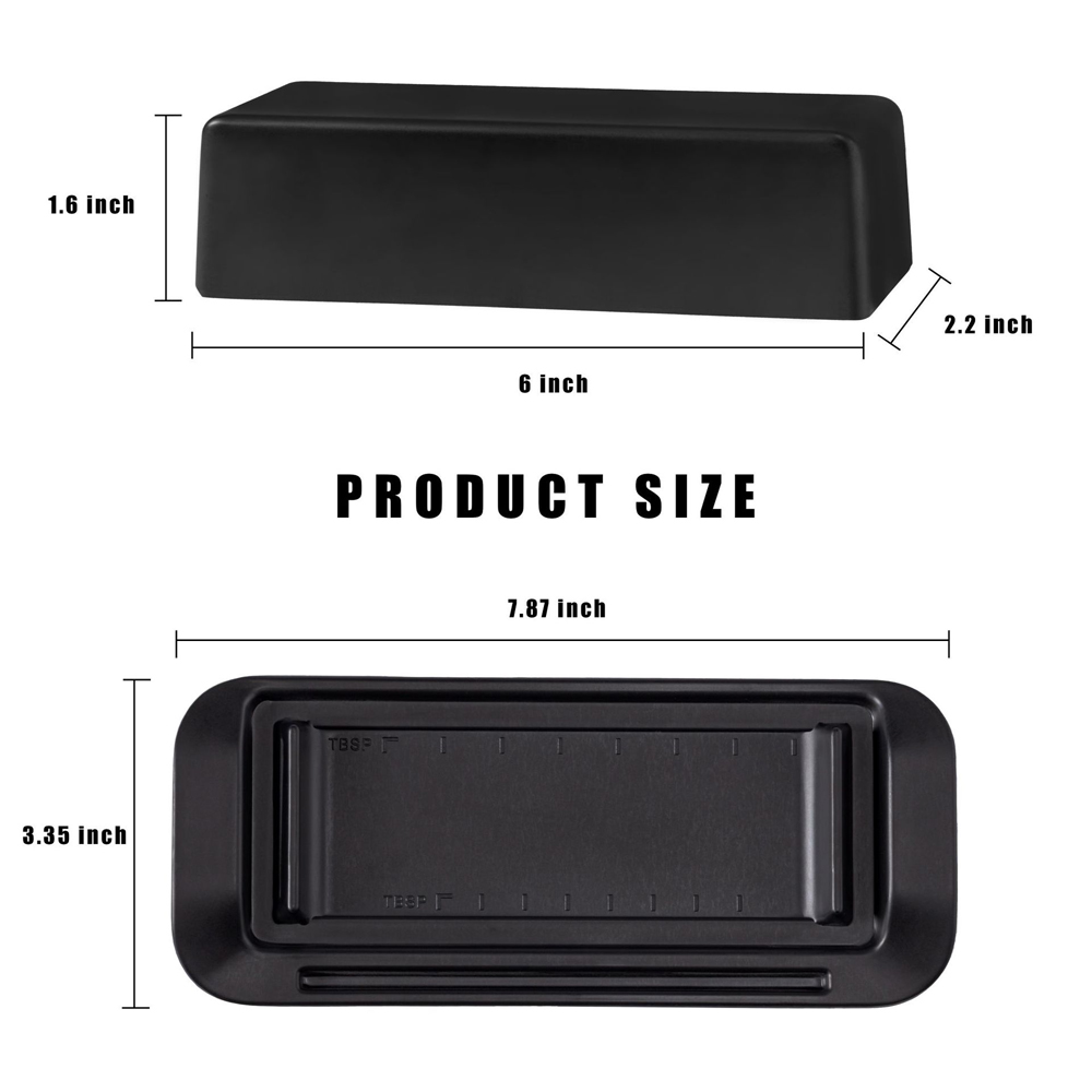 Bamboo Fiber Butter Box with Lid and Knife 2