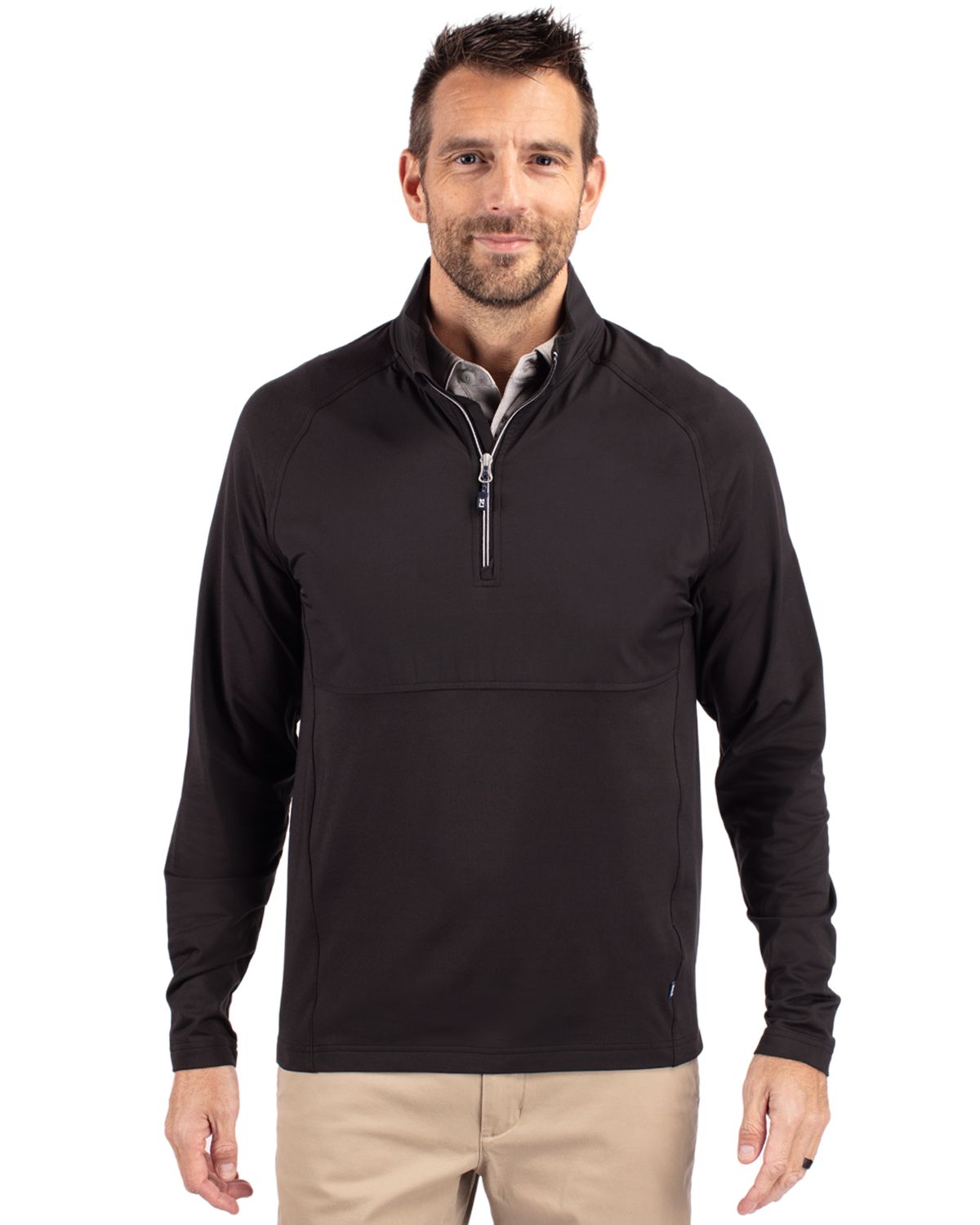 Cutter & Buck Adapt Eco Knit Hybrid Recycled Mens Quarter Zip 68
