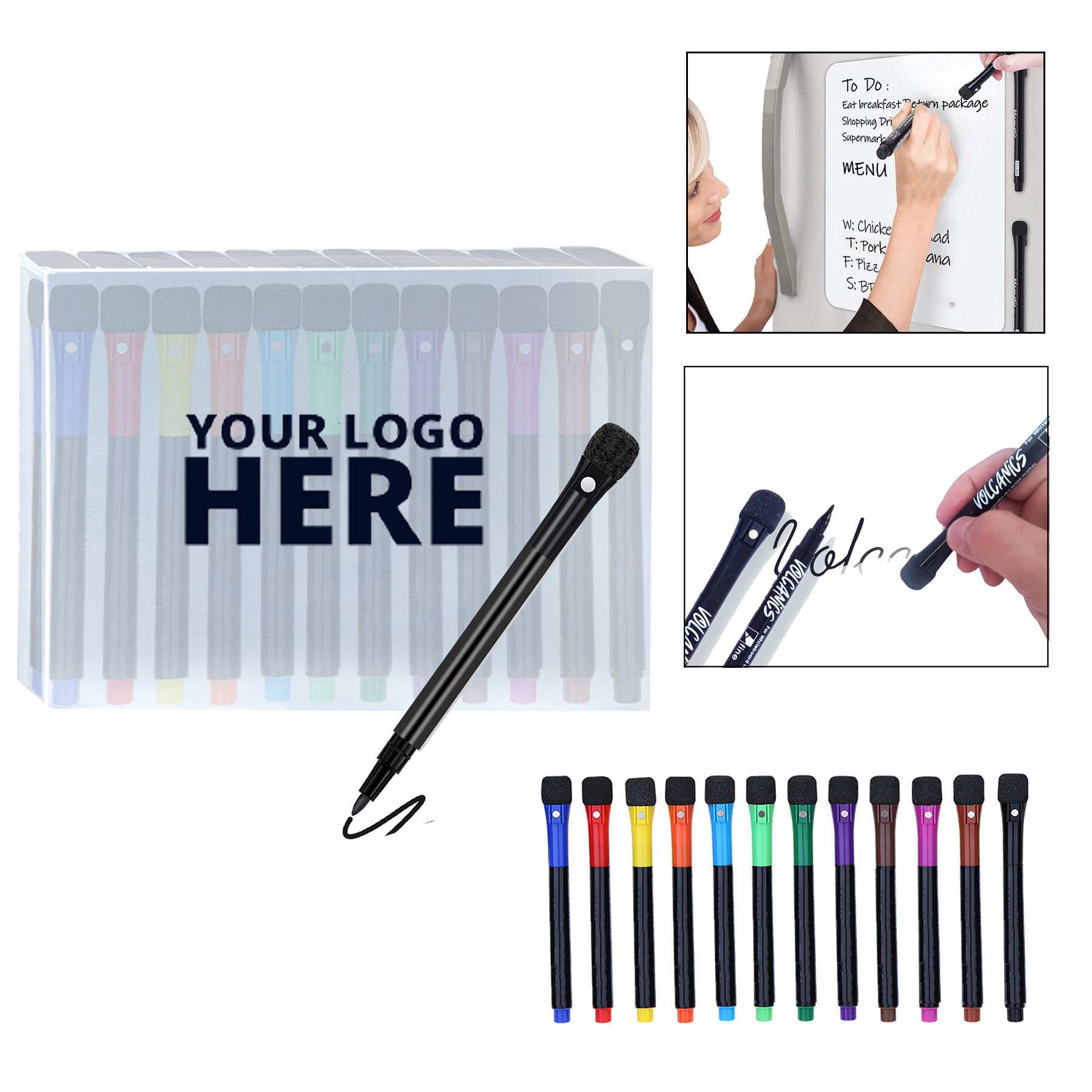 Magnetic Adsorption Easy To Write Whiteboard Pen 2