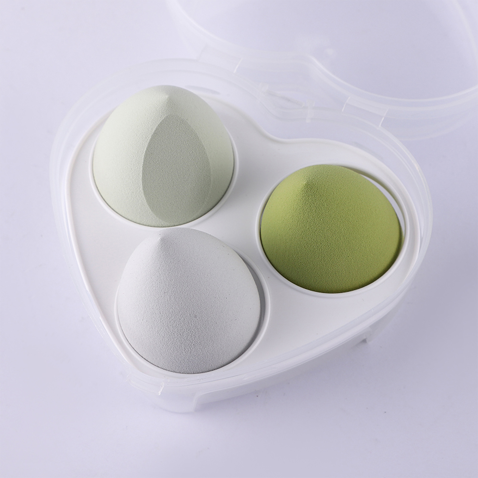 Makeup Sponge 3 Pcs Beauty Blender Case Cream Powder Liquid 6