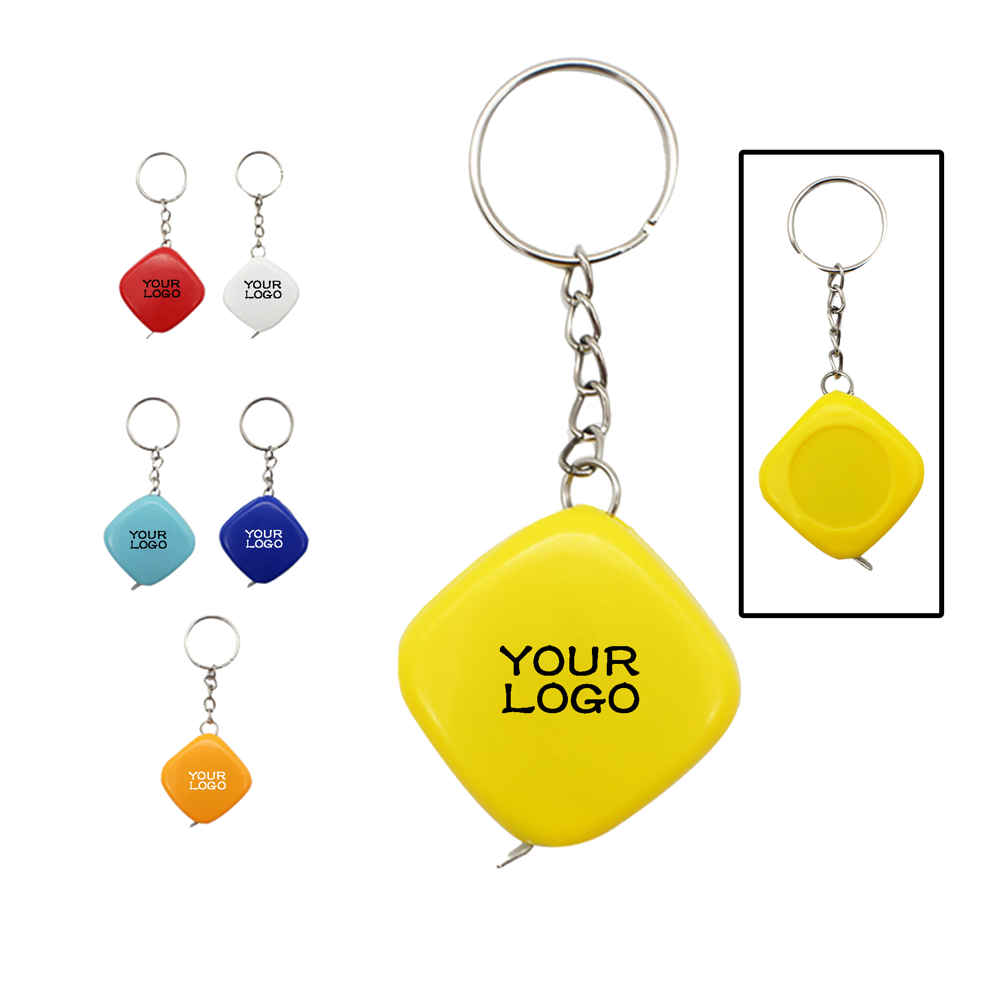 MOQ 20 PCS Mini Measuring Tape With Keychain 2