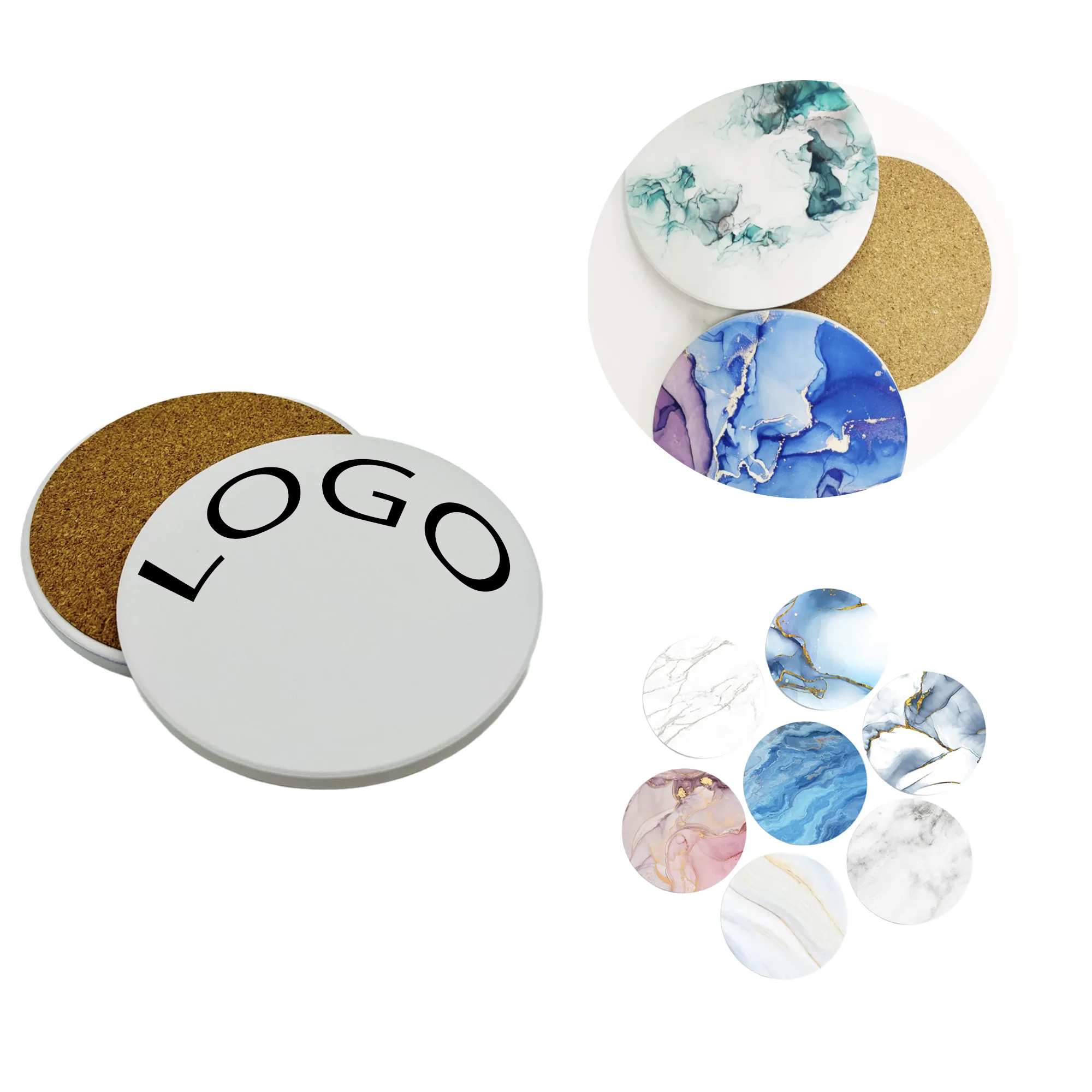 MOQ 50 PCS Ceramic Coaster 3