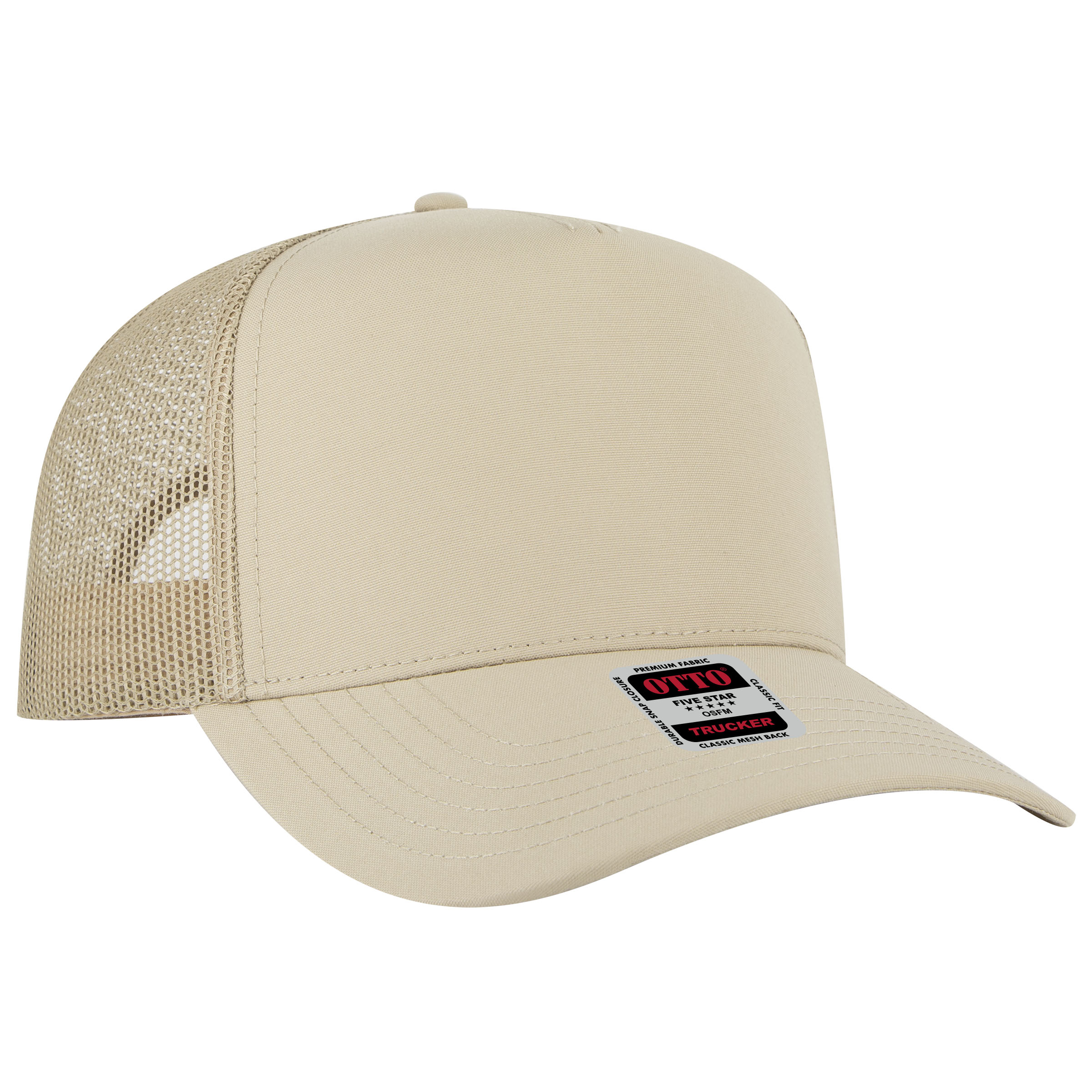 OTTO CAP® 5 Panel Mid Profile Mesh Back Trucker Hat 23