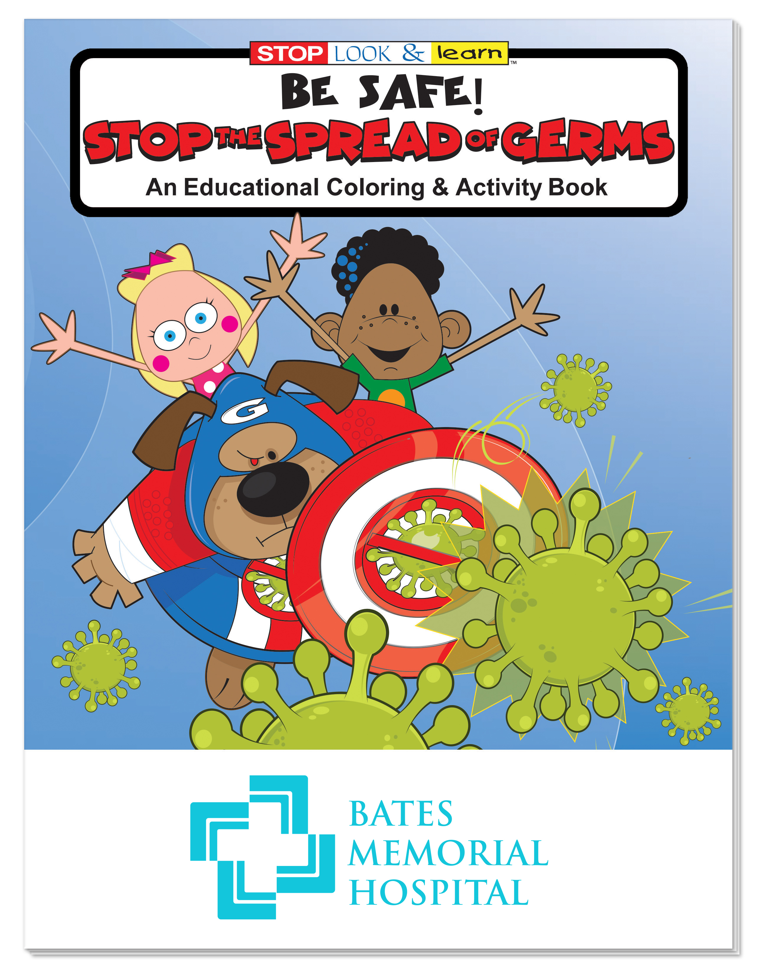 Coloring Book: Be Safe: Stop the Spread of Germs 4