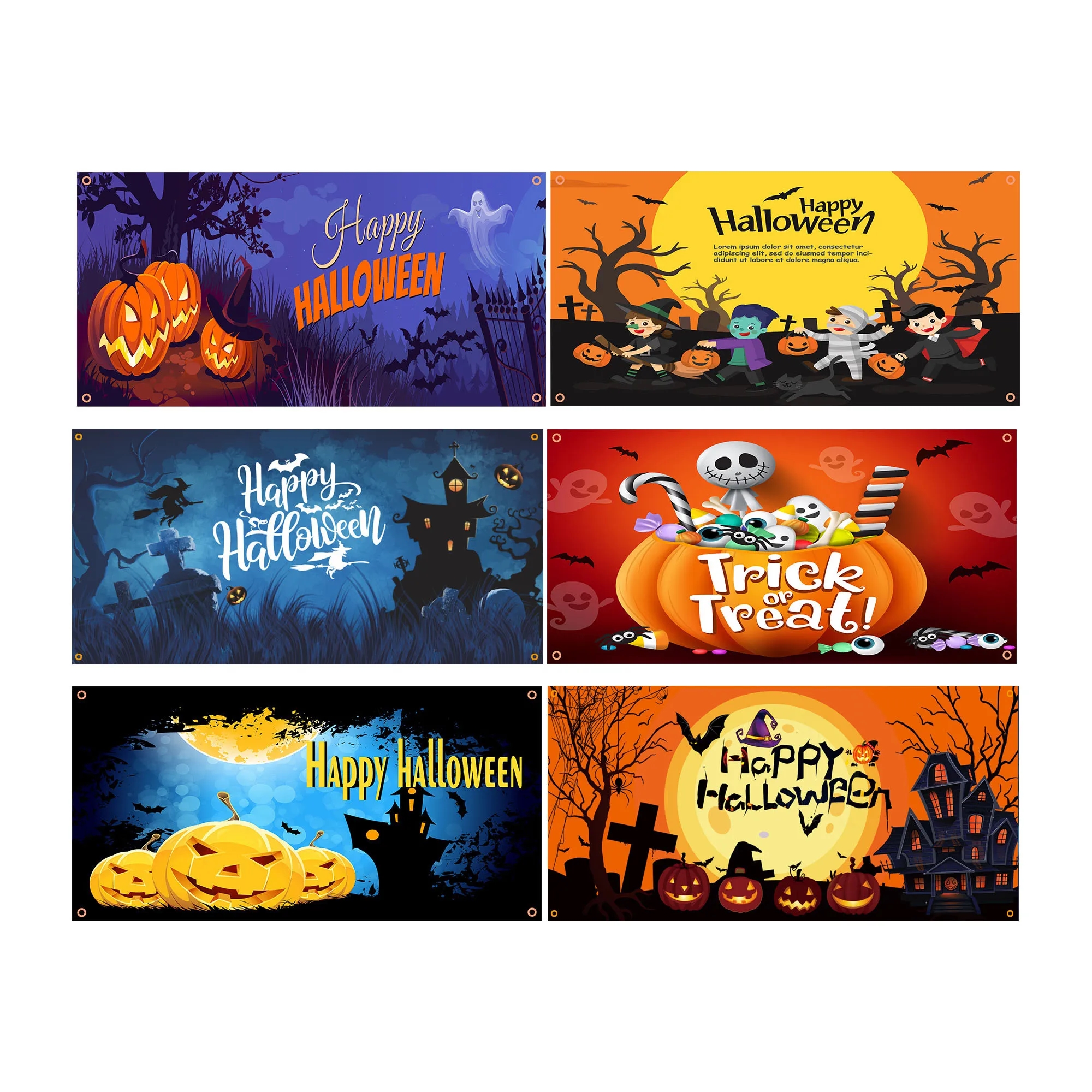 Festive Halloween Hanging Flag For Party 2