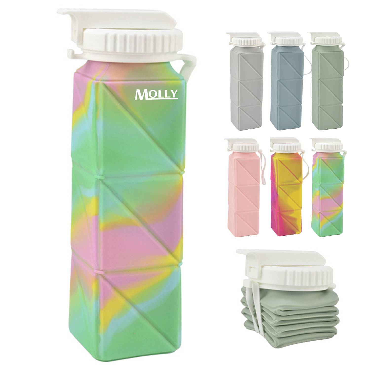 21oz Foldable Silicone Water Bottle 2