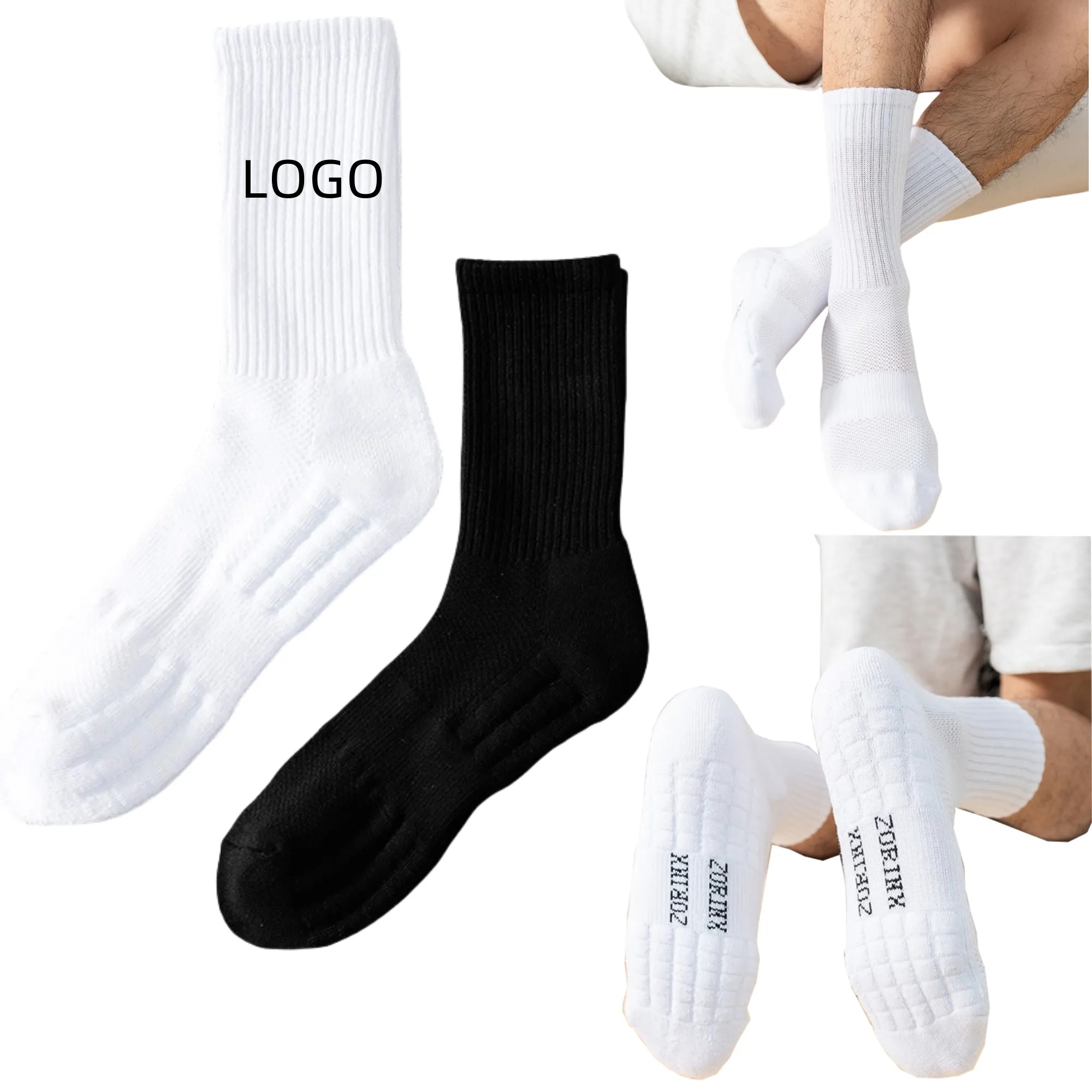 Classic Solid Color Mid Tube Cotton Sock 3