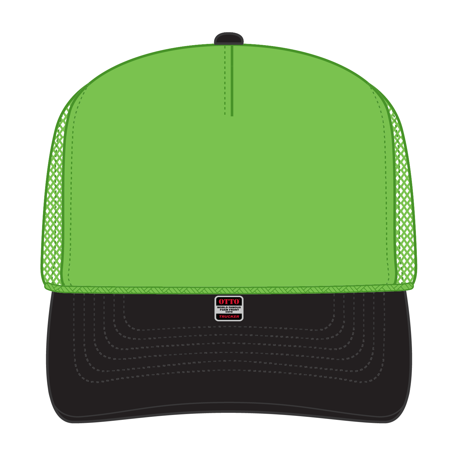 OTTO CAP® 5 Panel High Crown Mesh Back Trucker Hat 45