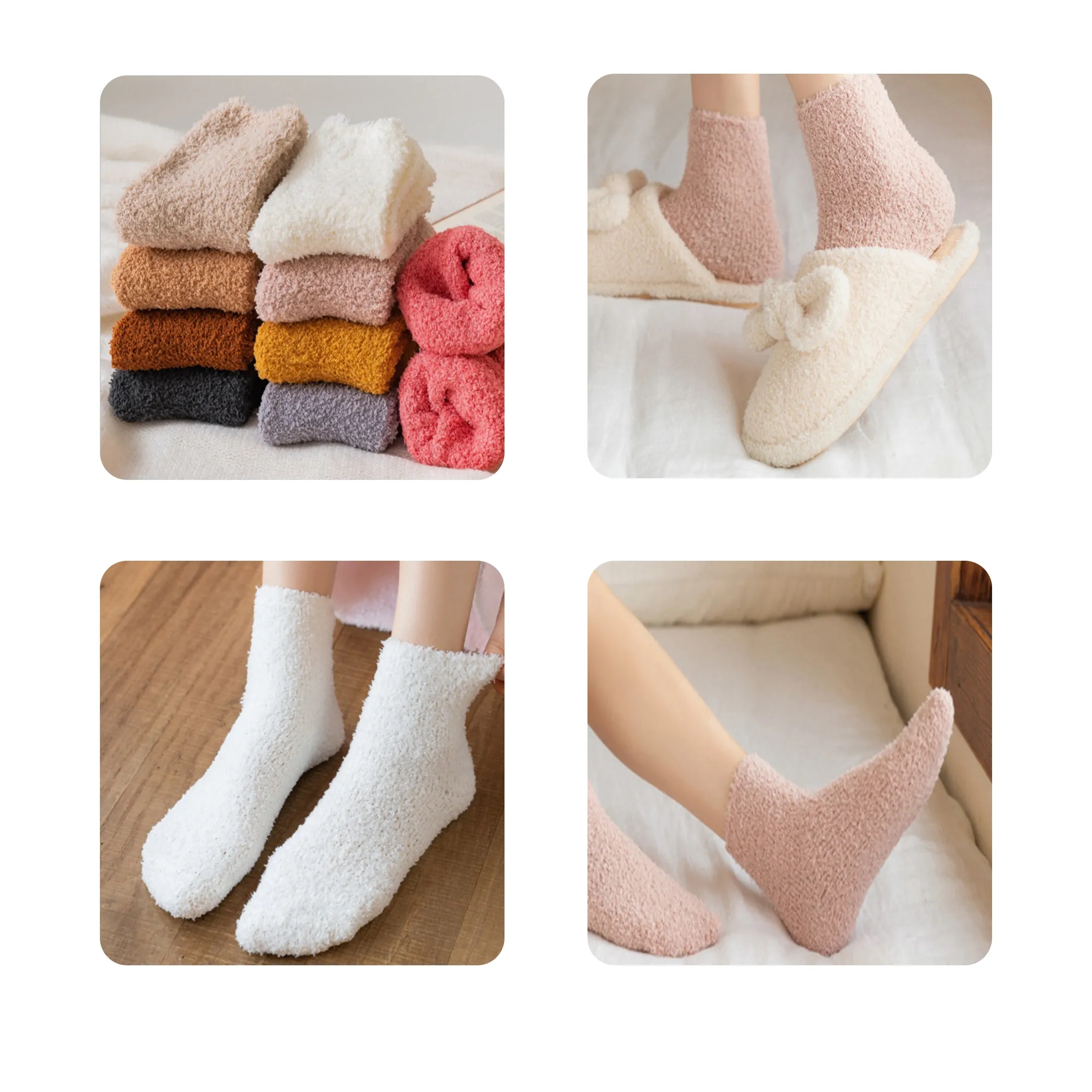 Home Warm Coral Fleece Socks 3