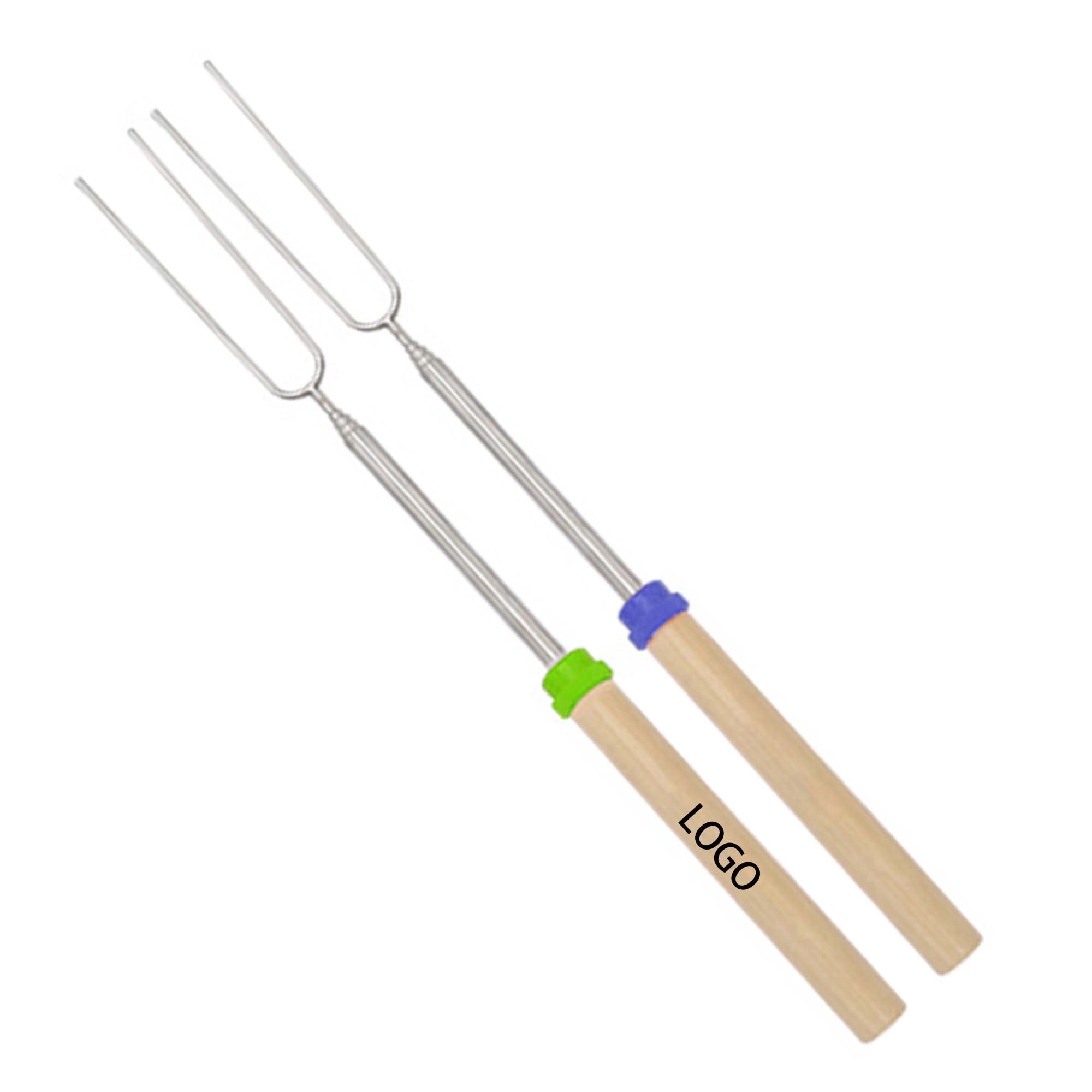 Outdoor Barbecue Retractable Stick Fork 2