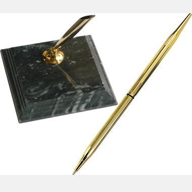 Green Marble Single Pen Stand and Solid Green Marble Base 1