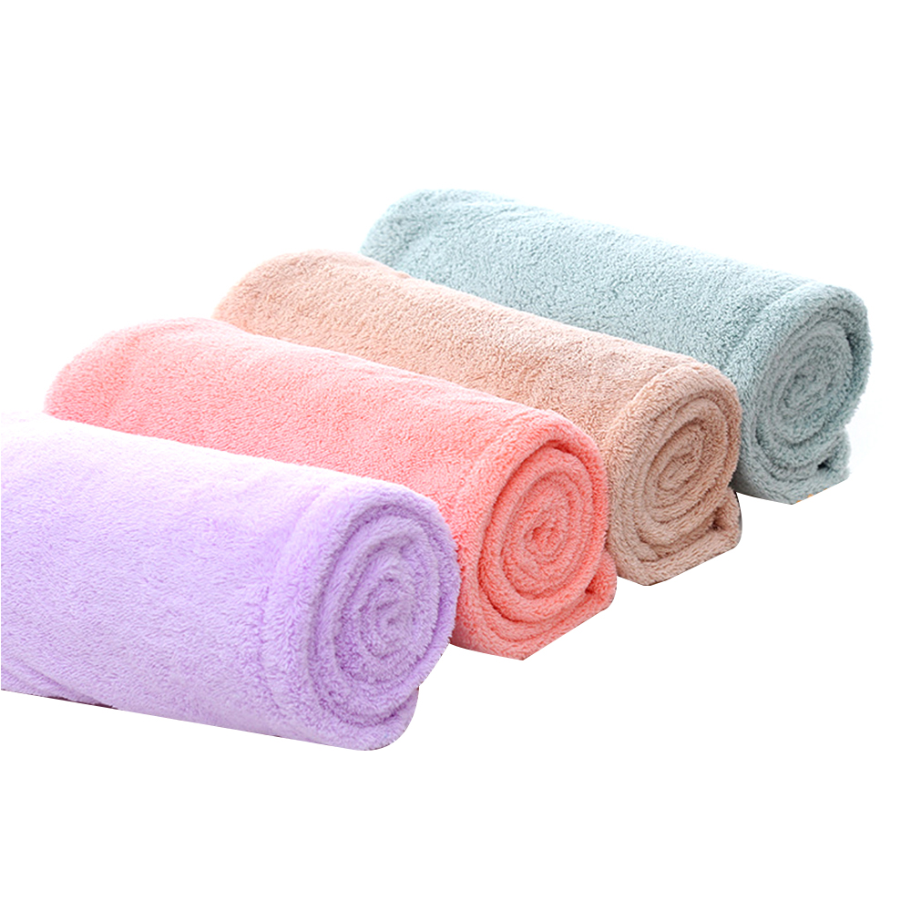 Thickened coral velvet hair-drying cap absorbent dry hair towel 5