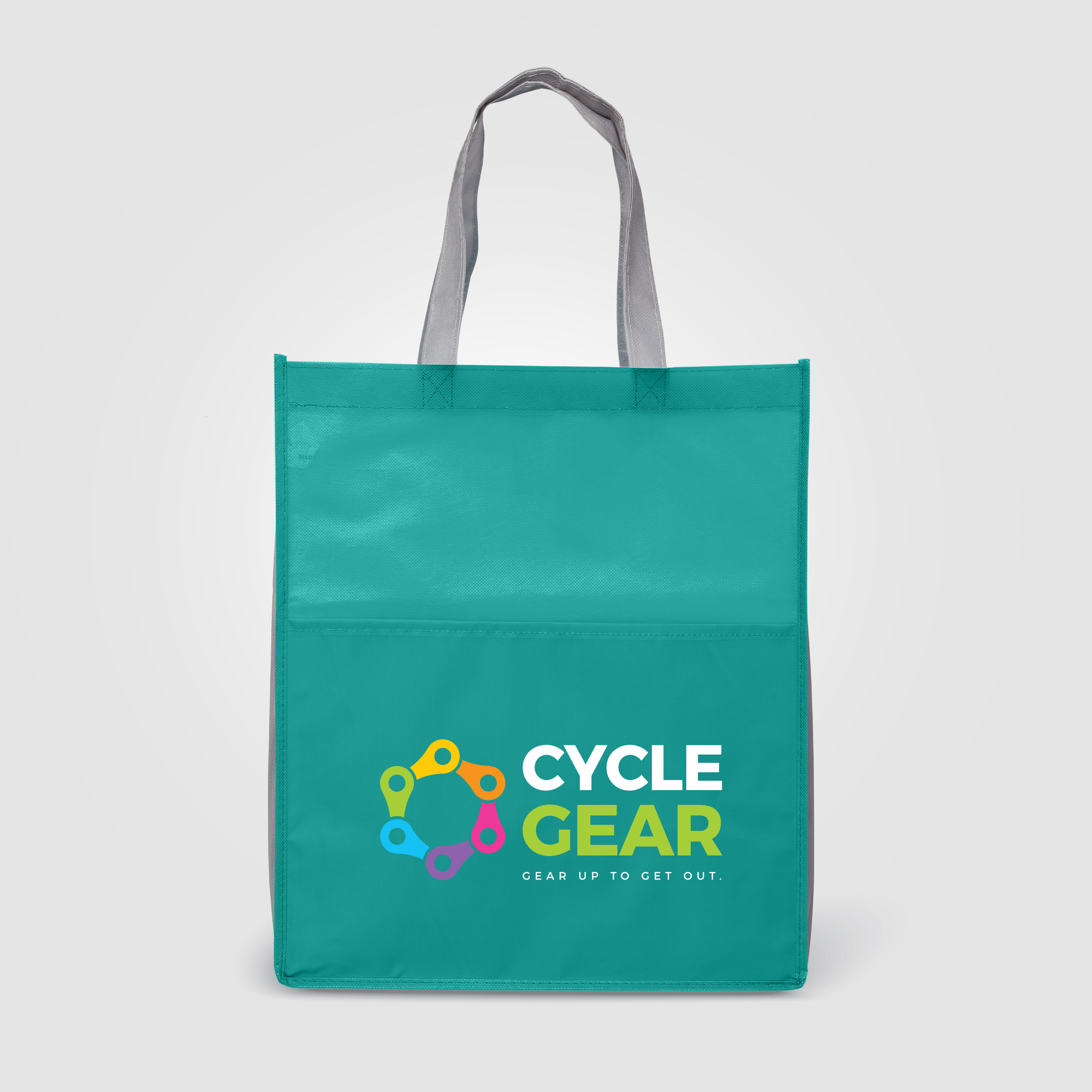 Rome RPET - Recycled Non-Woven Tote with 210D RPET Pocket 3
