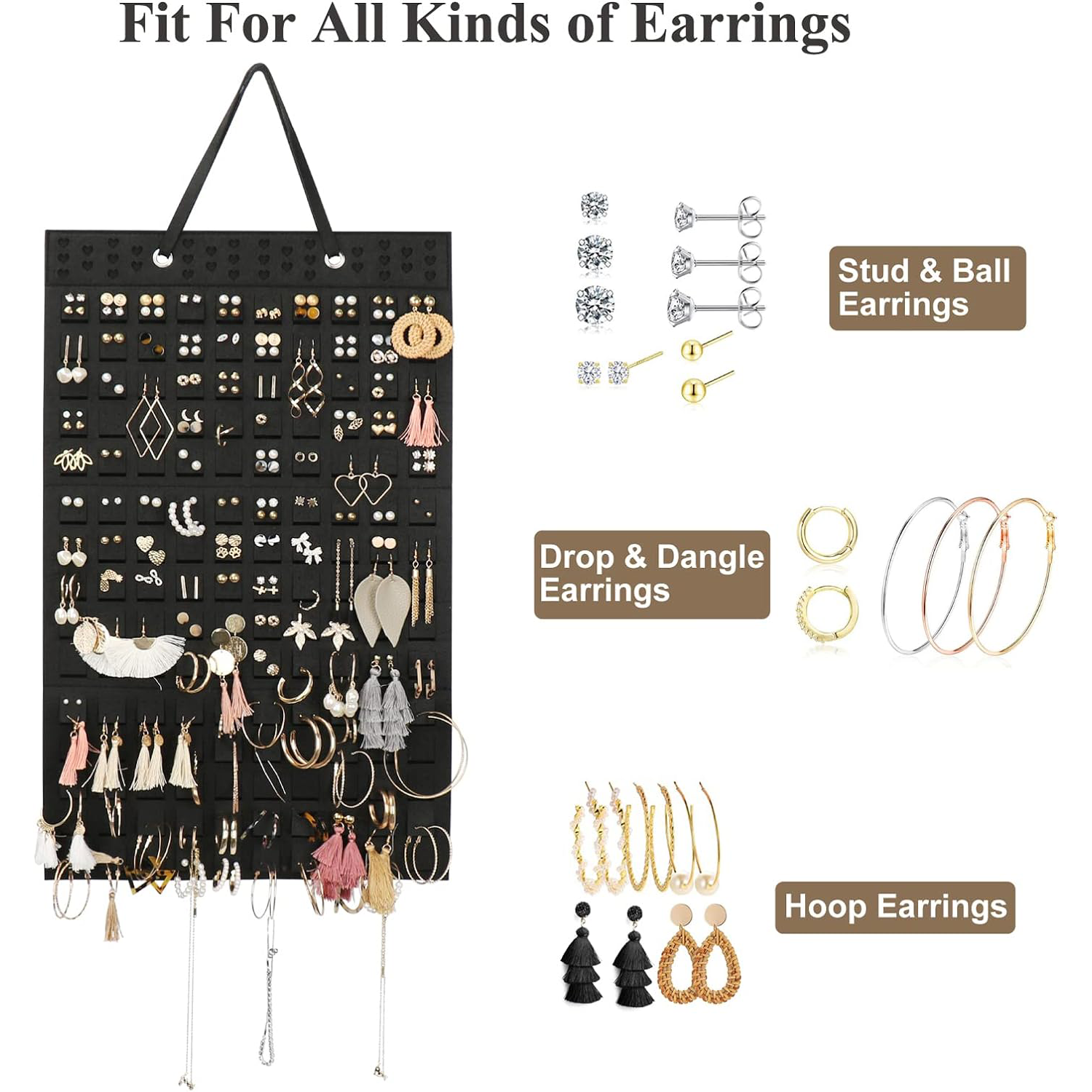 Compact Hanging Earrings Organizer 4