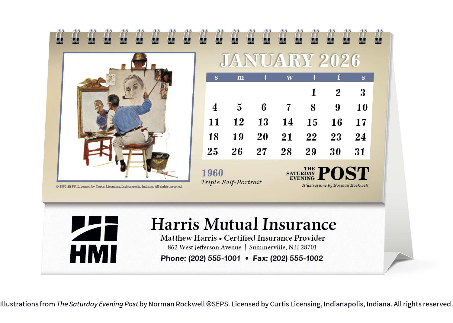 Triumph® Calendars The Saturday Evening Post Illustrations by Norman Rockwell Desk Calendar 56
