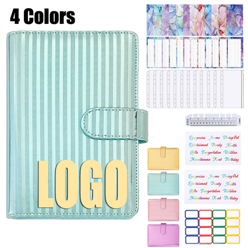 PU Leather A6 Budget Planner Binder Notebook 12