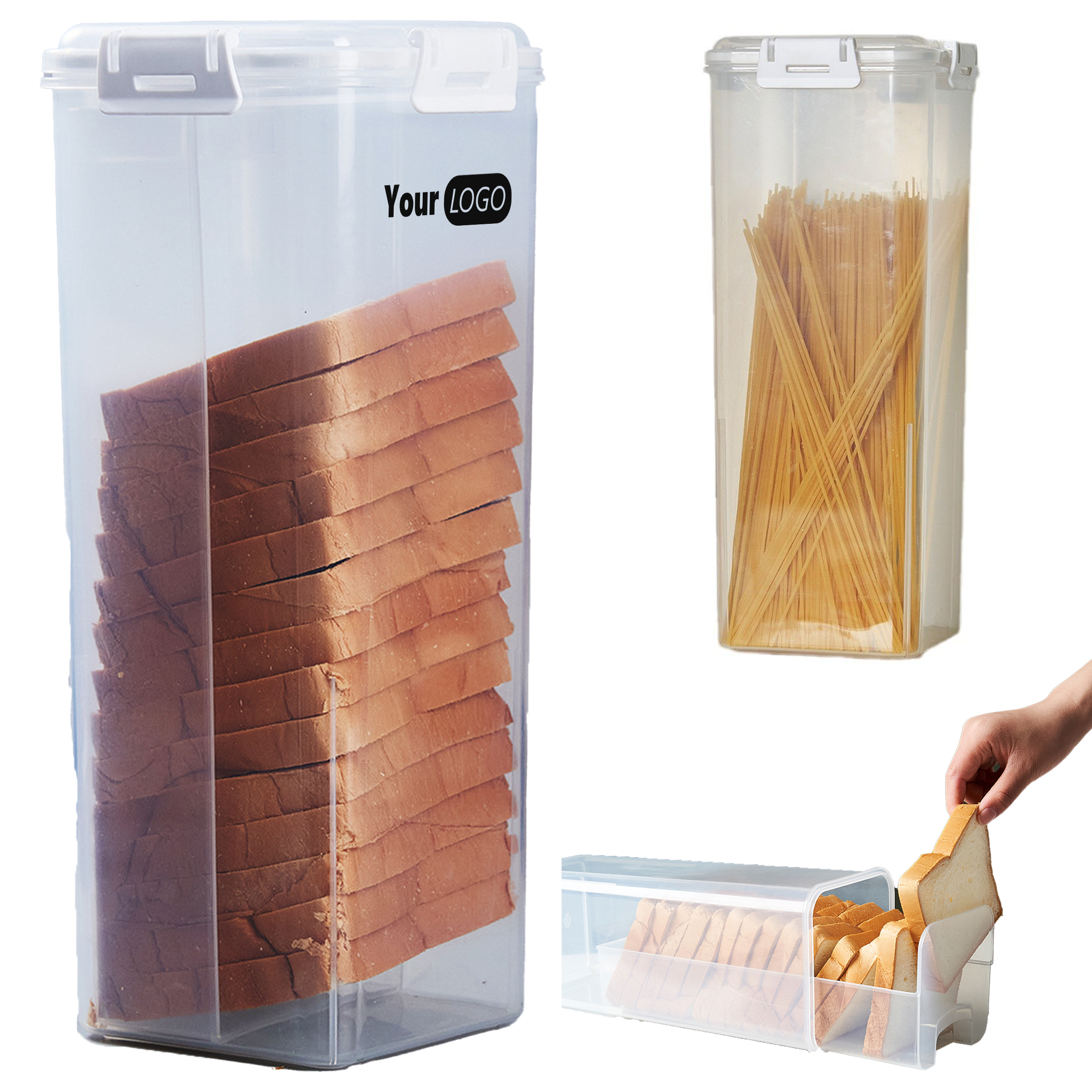 Plastic Fresh Bread And Toast Storage Box 2