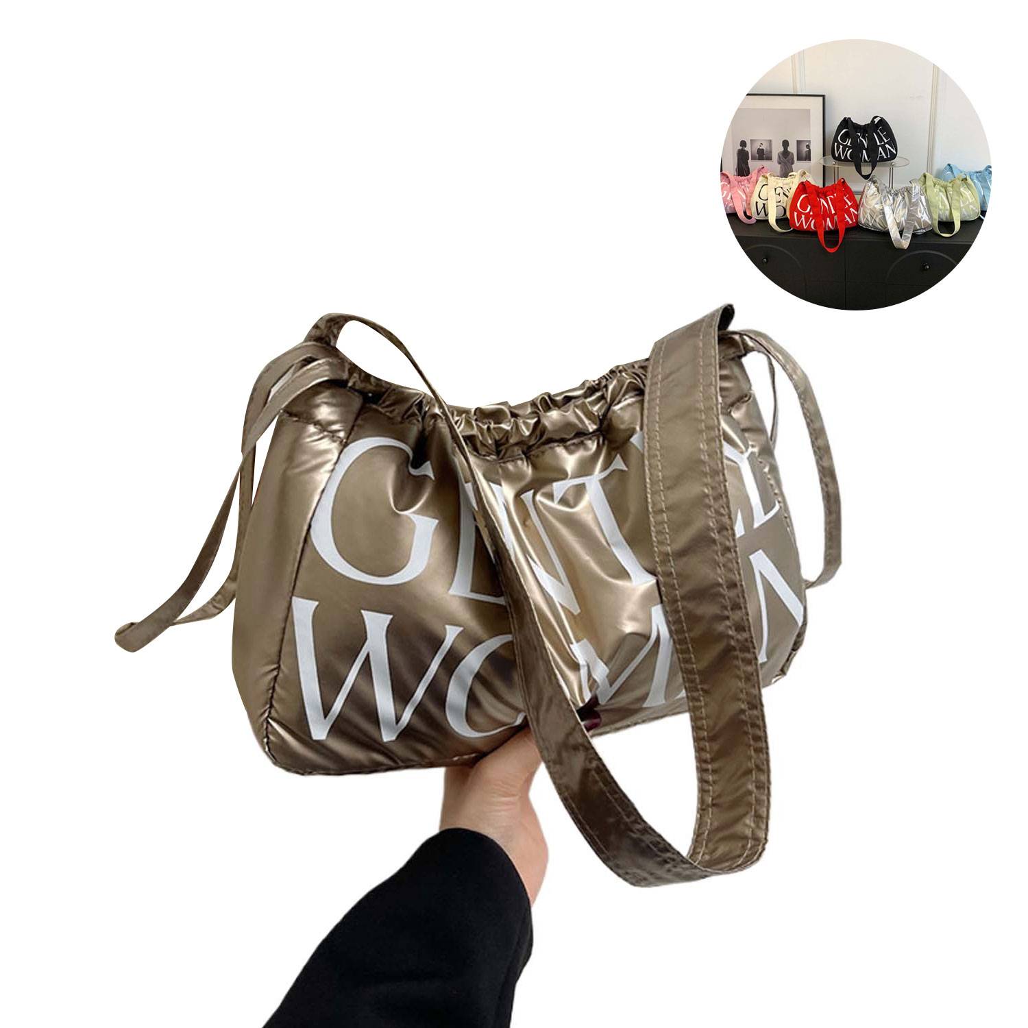 Faux Leather Shoulder Bag 1