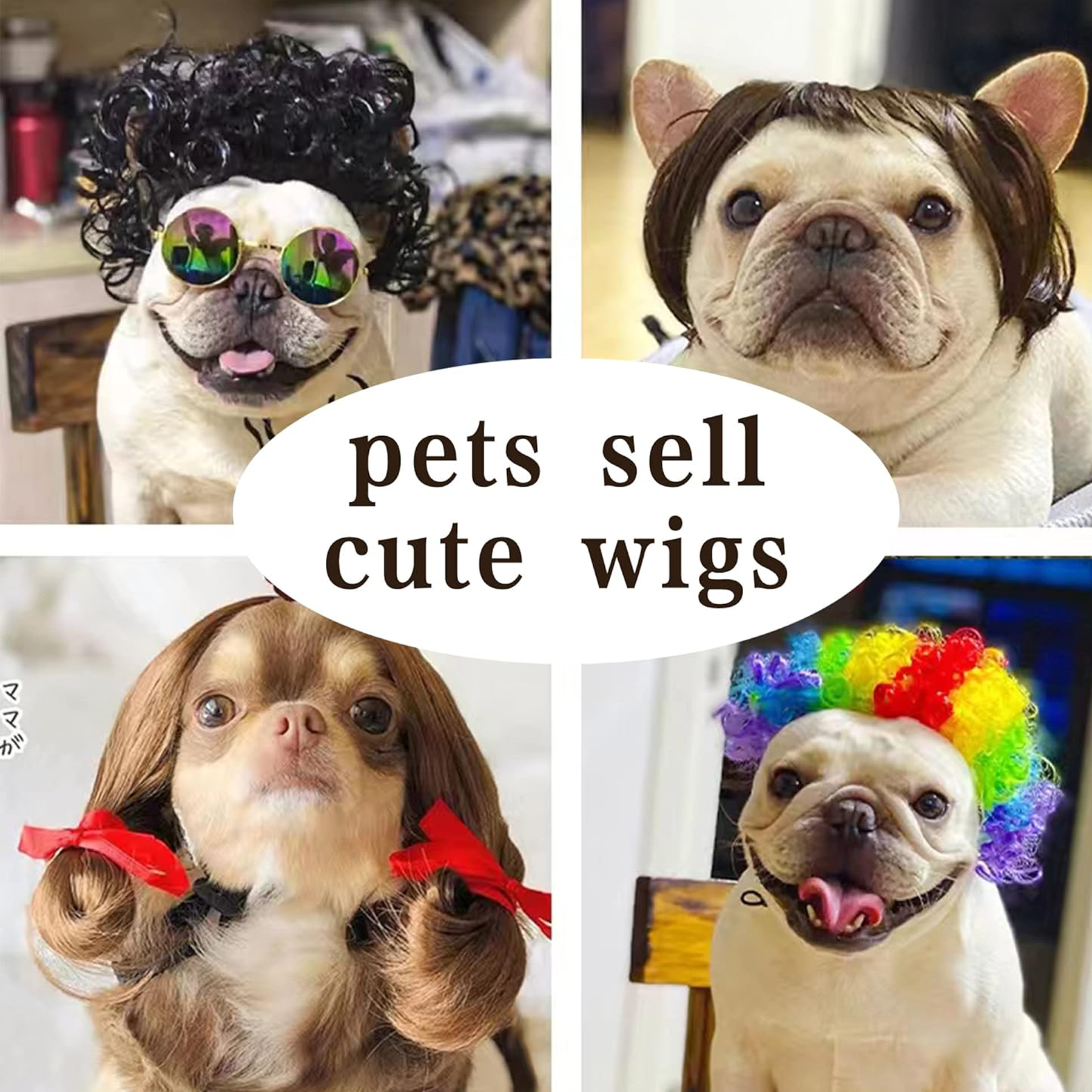 Halloween Pet Wigs for Dogs and Cats 6