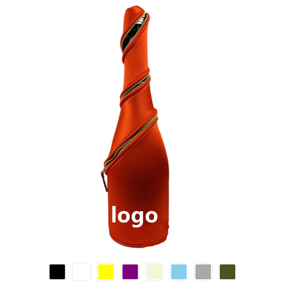 Zippered Neoprene Wine Champagne Sleeve Coolie 2