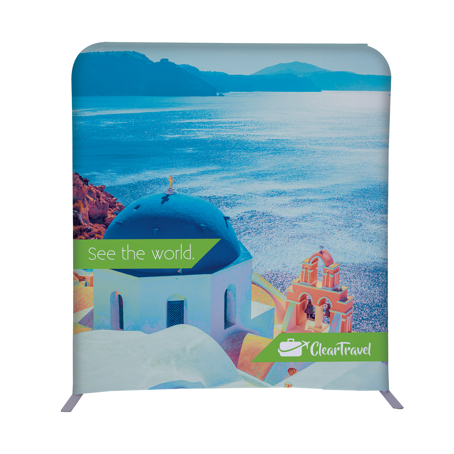 4'W x 54"H EuroFit™ Straight Wall Kit (Recycled Polyester Knit) 9