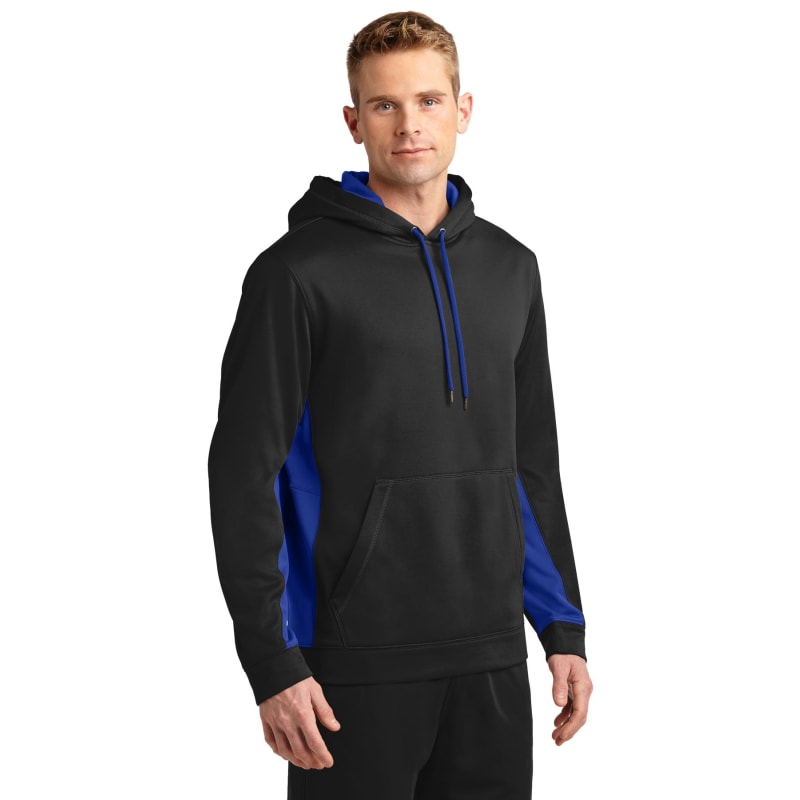 Sport-Tek Sport-Wick Fleece Colorblock Hooded Pullover. 31