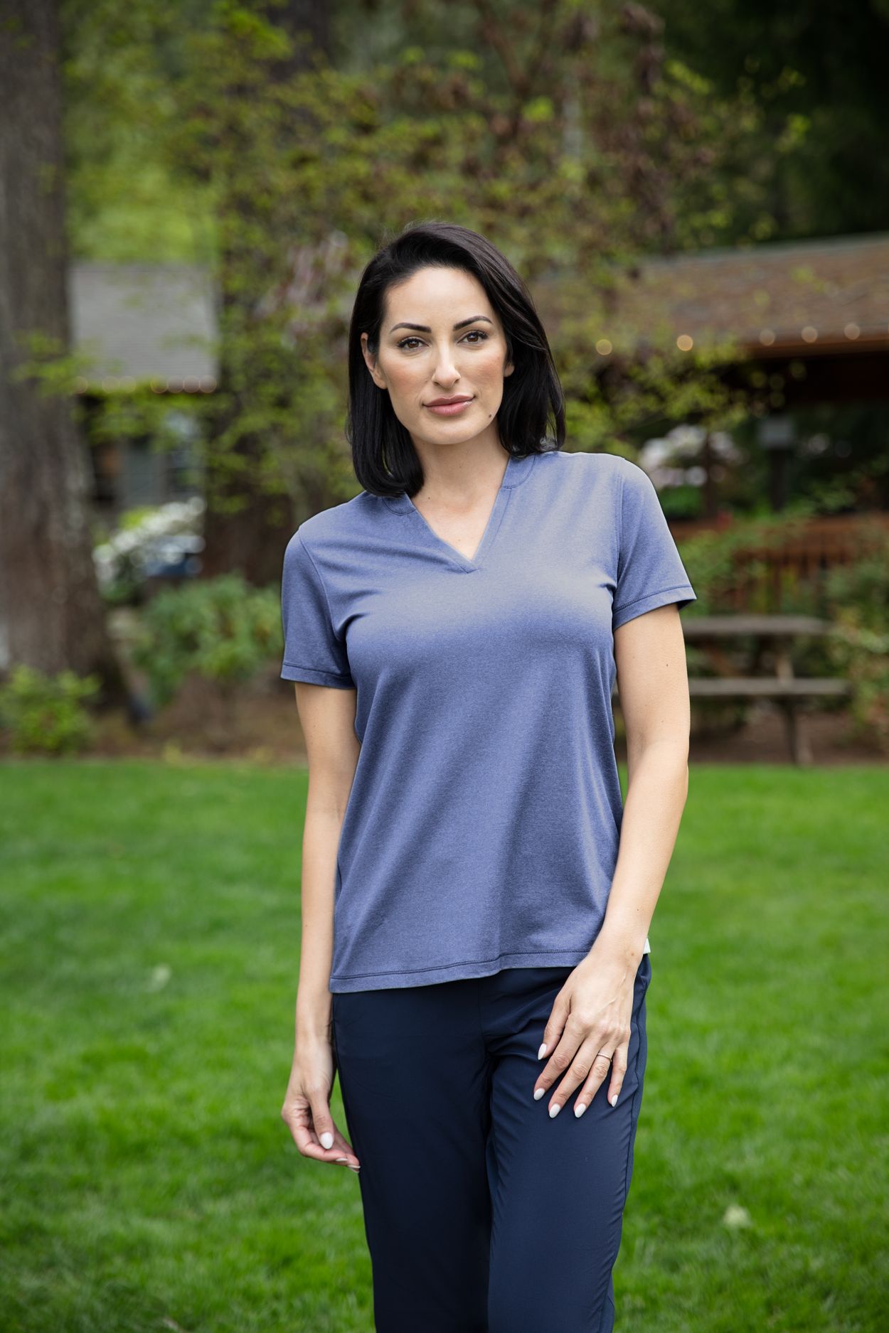 Cutter & Buck Forge Recycled Four-Way Stretch Heathered Womens Blade Top 75
