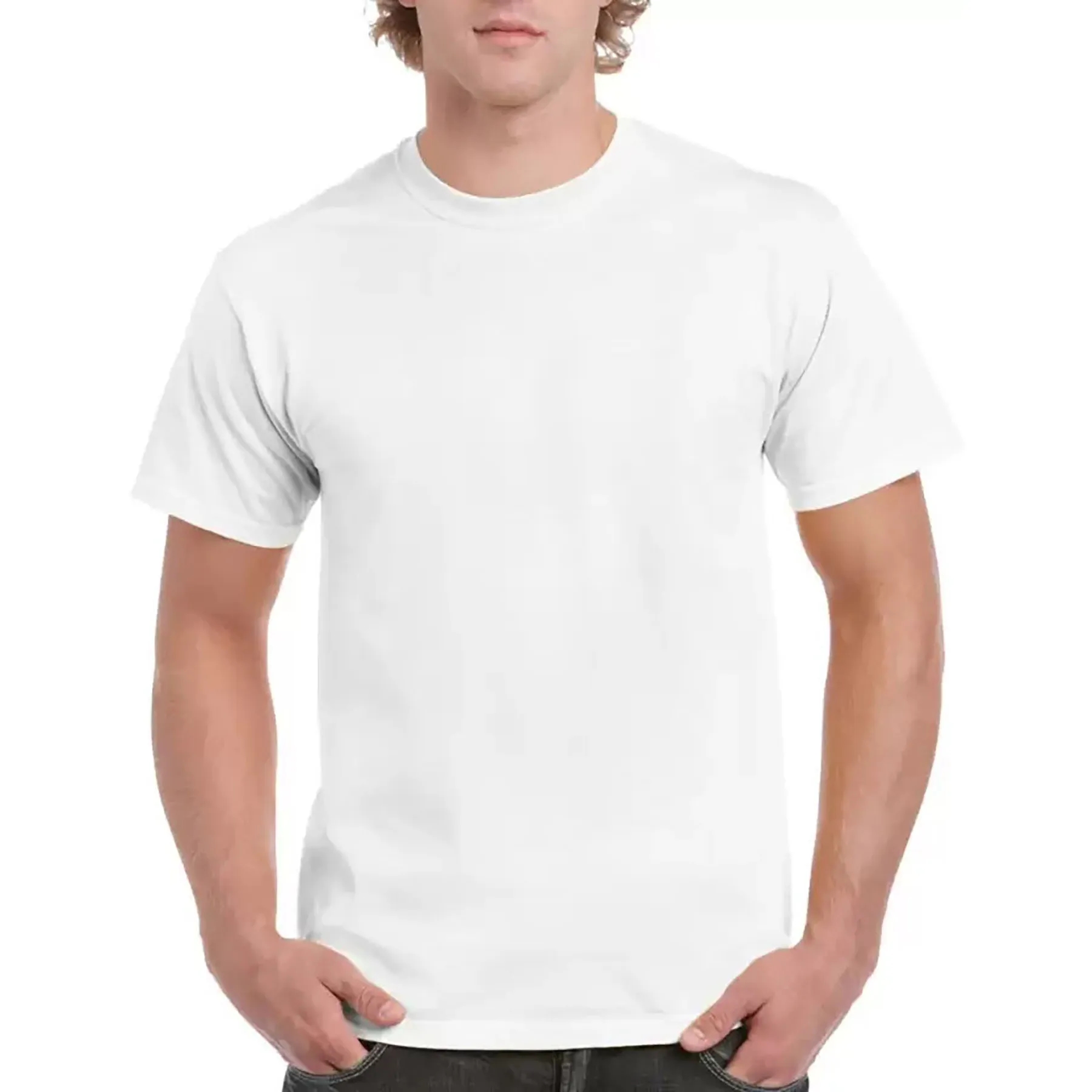 100% Cotton Crew Neck T-shirt Men's 6