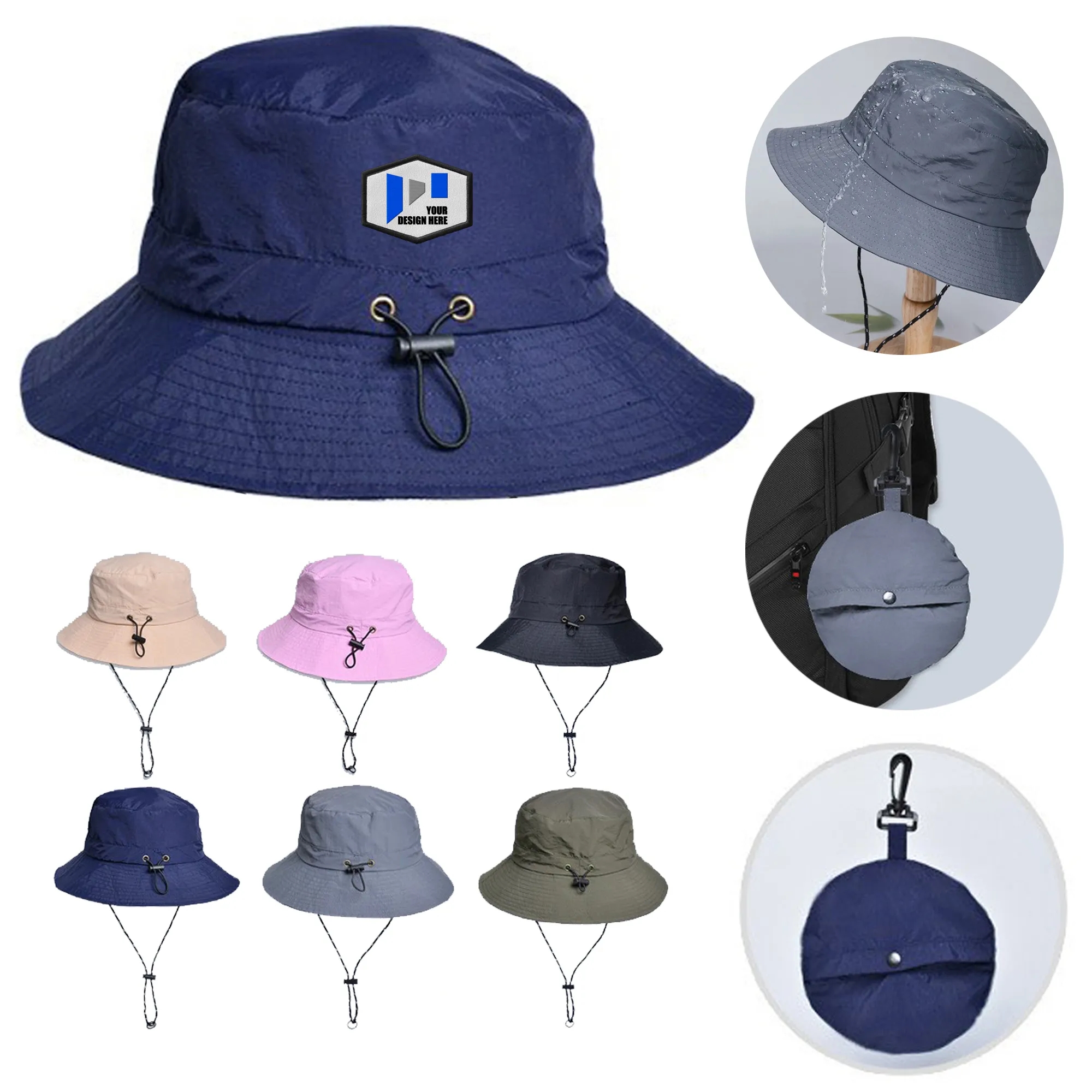Quick Dry Foldable Bucket Fishing Hat 13