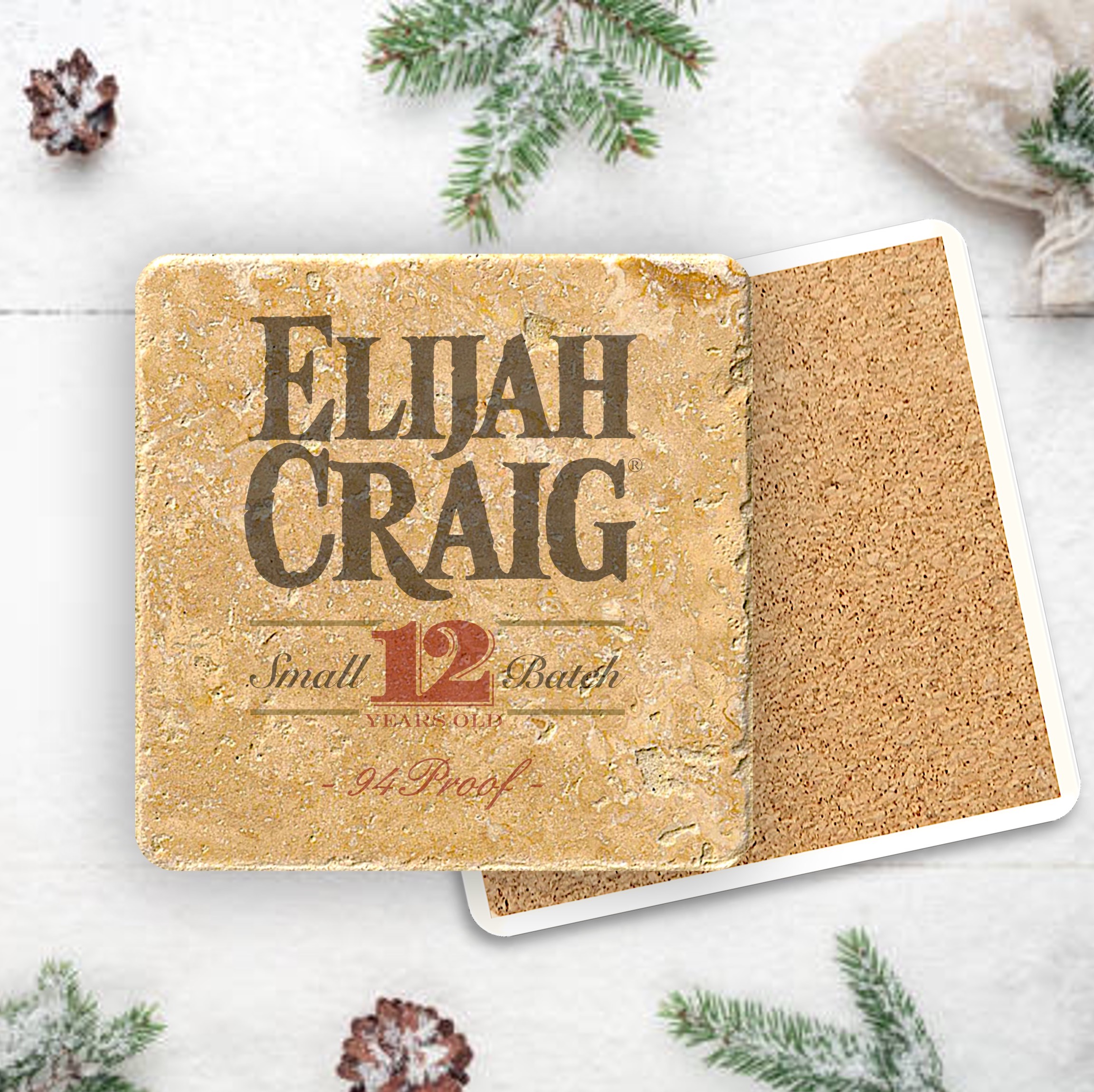 Faux Travertine Printed Square Coaster 8