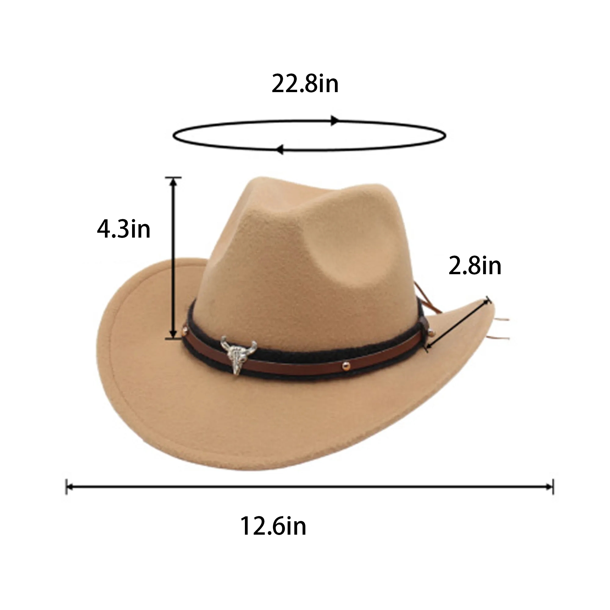 Suede Western Cowboy Hat 2