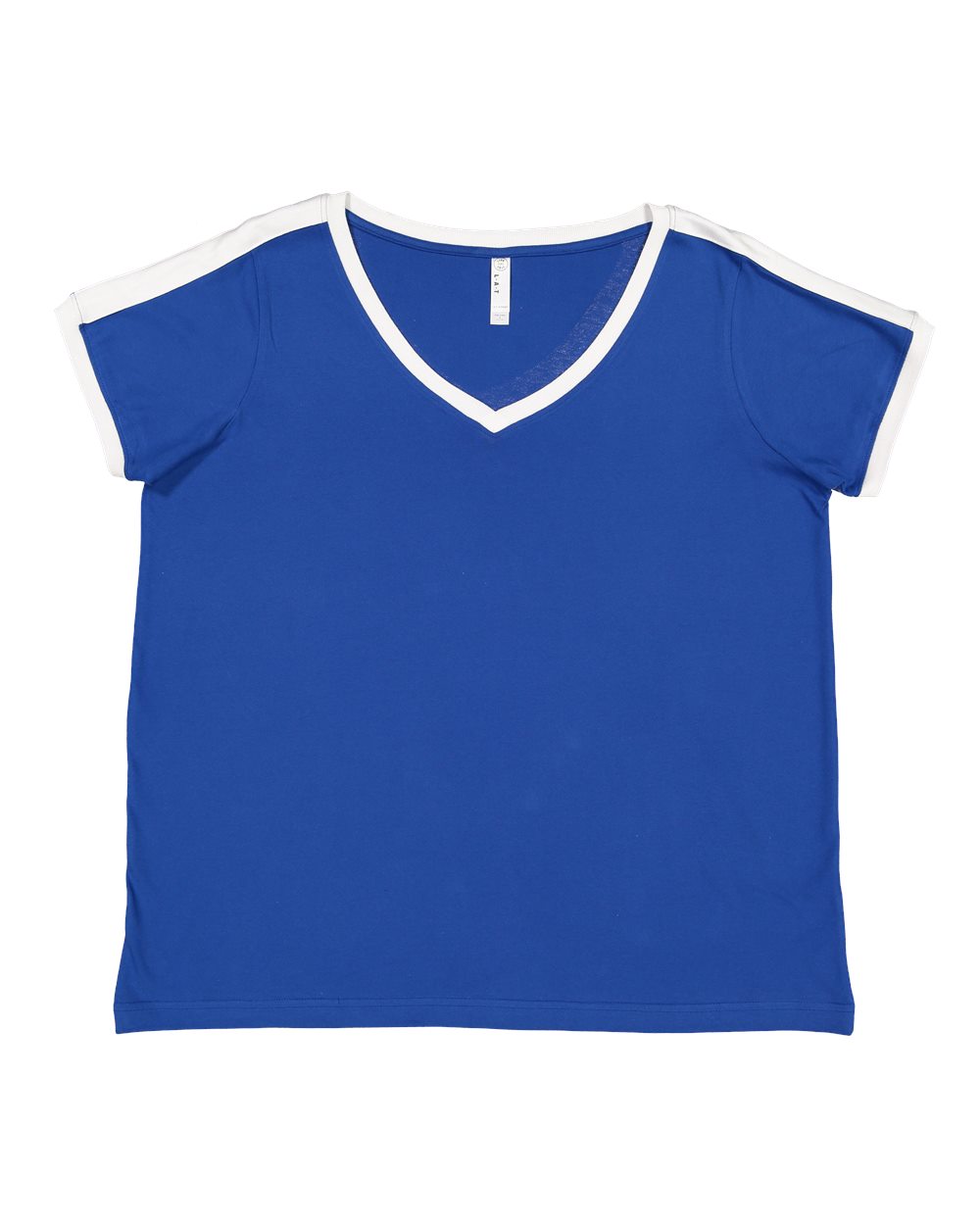 Women's Curvy Retro Ringer Premium Jersey V-Neck Tee - 3832 10