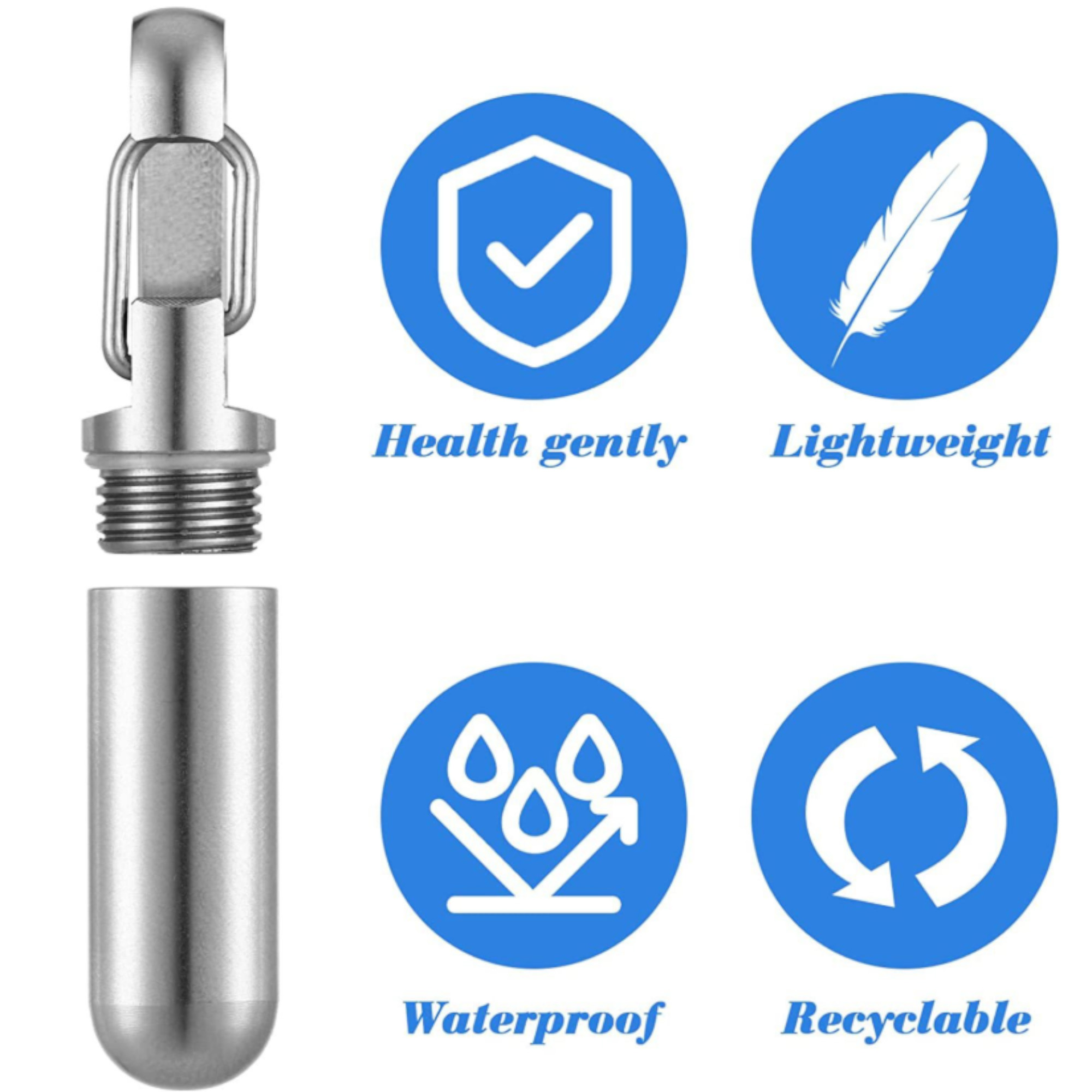 Stainless Steel Pill Case Keychain 10
