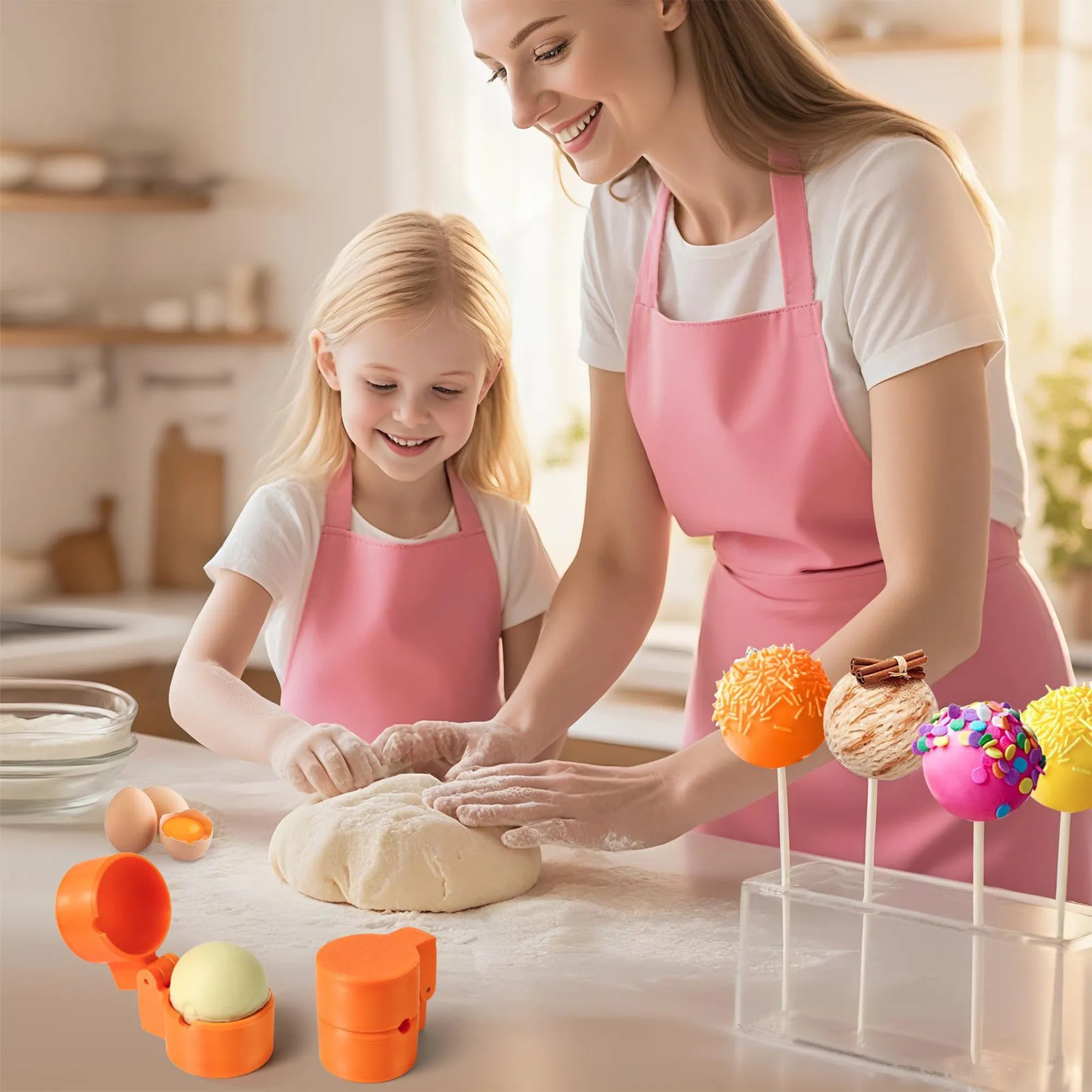 Round Cake Pop Mold Shapes Press 4