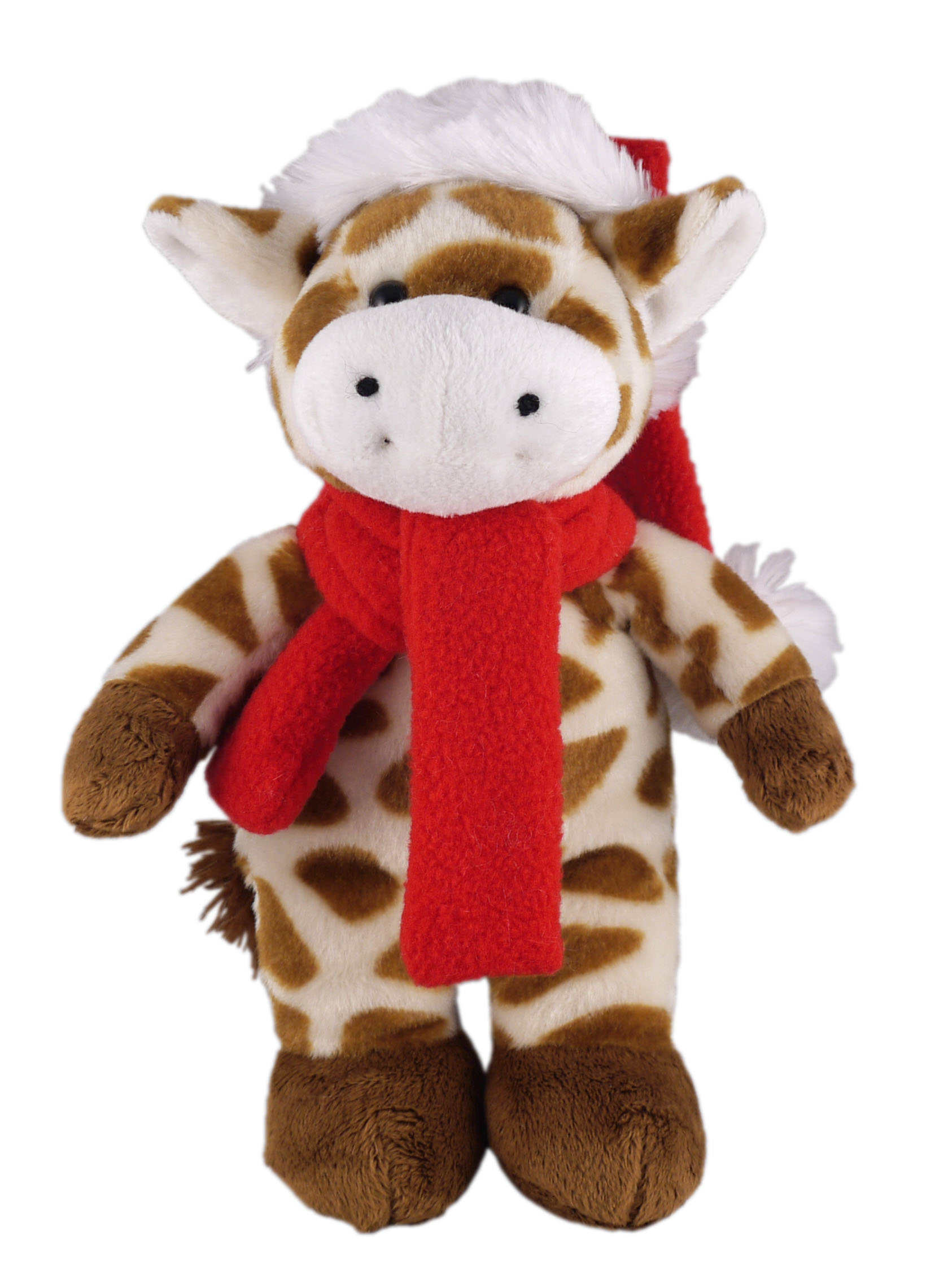 Soft Plush Stuffed Giraffe with Christmas Hat and Scarf 3