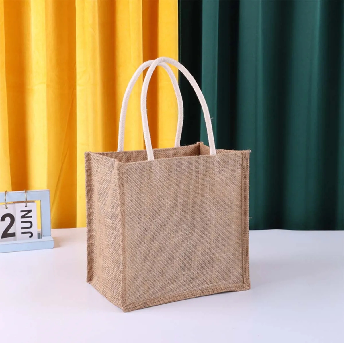 Customizable Size Travel Jute Tote Bags 7
