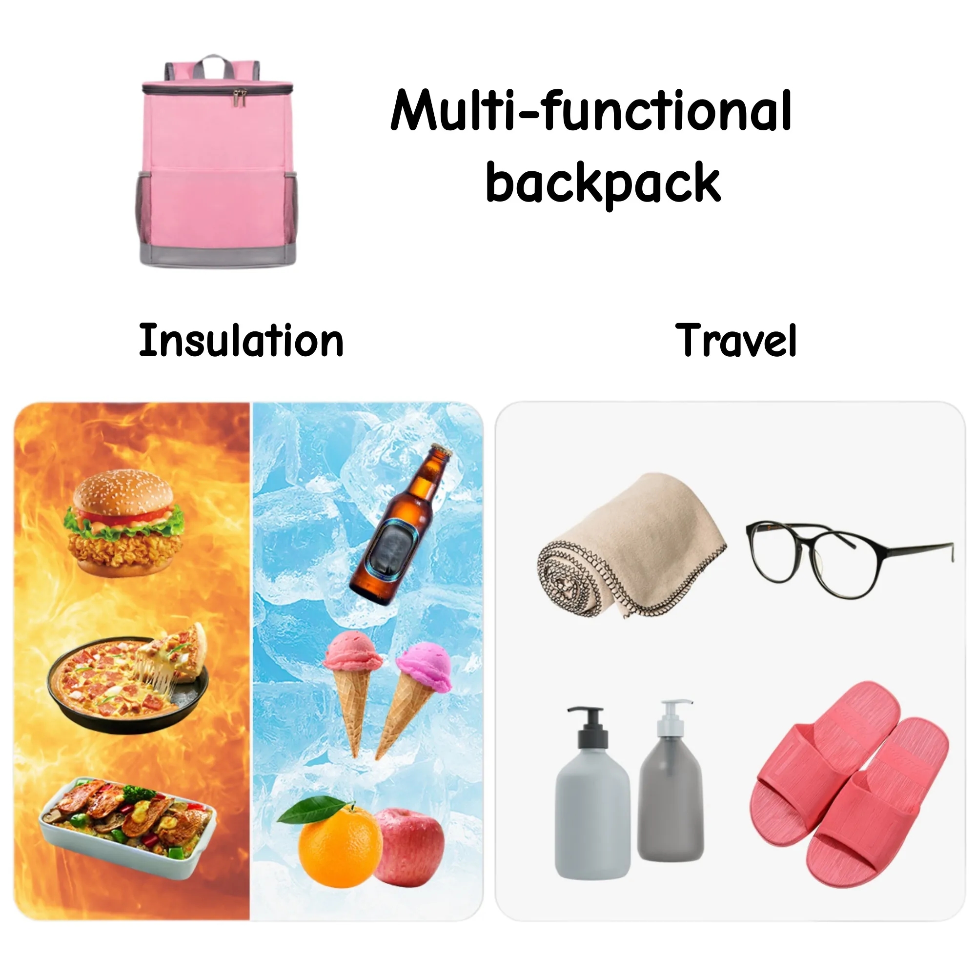 Insulated Backpack Cooler Bag For Outdoor Picnic 4